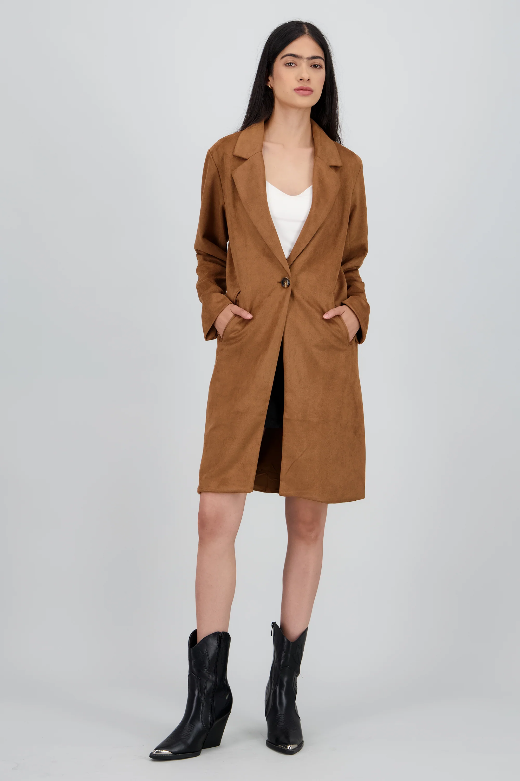 Abrigo liso suede - Image 2