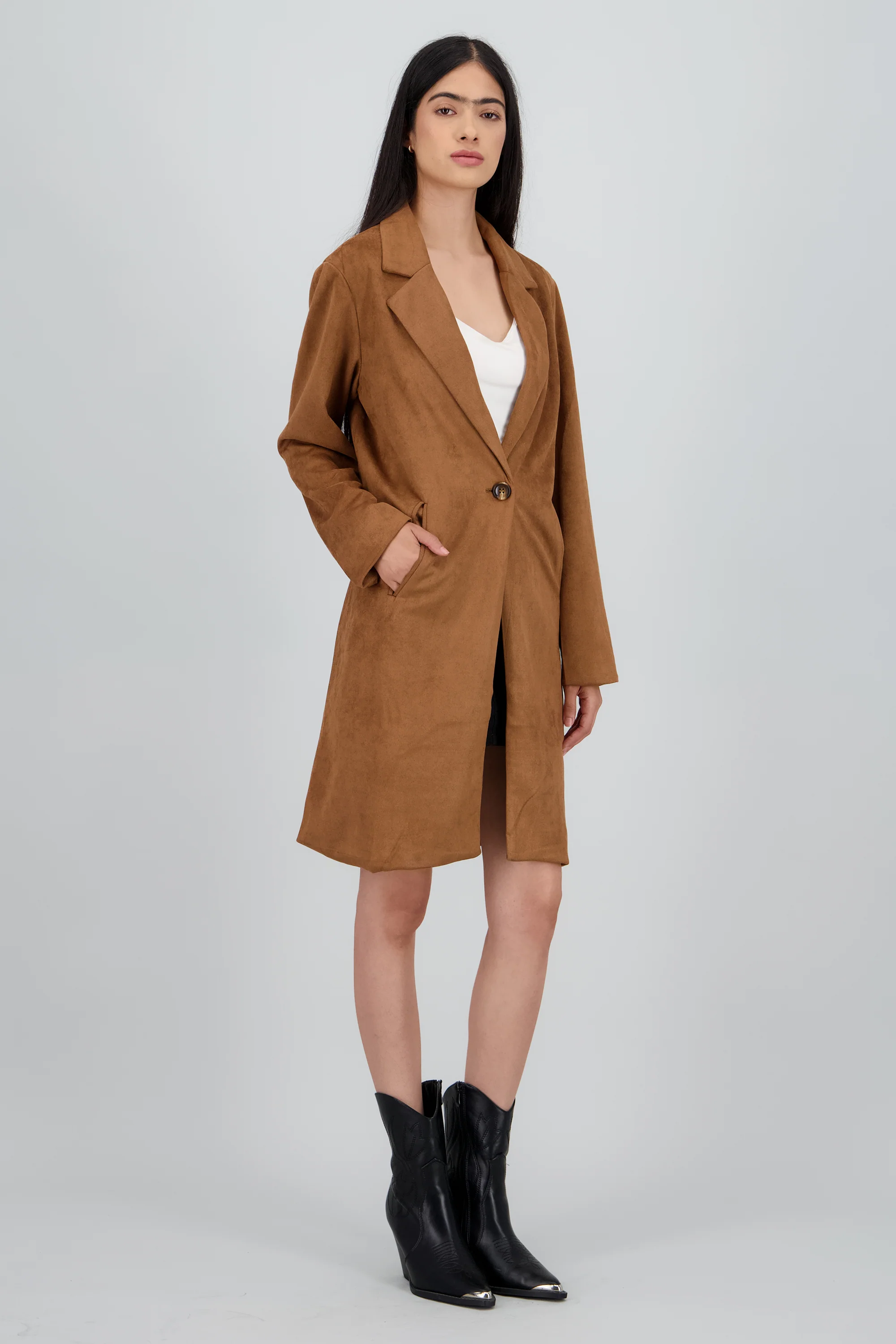Abrigo liso suede - Image 3