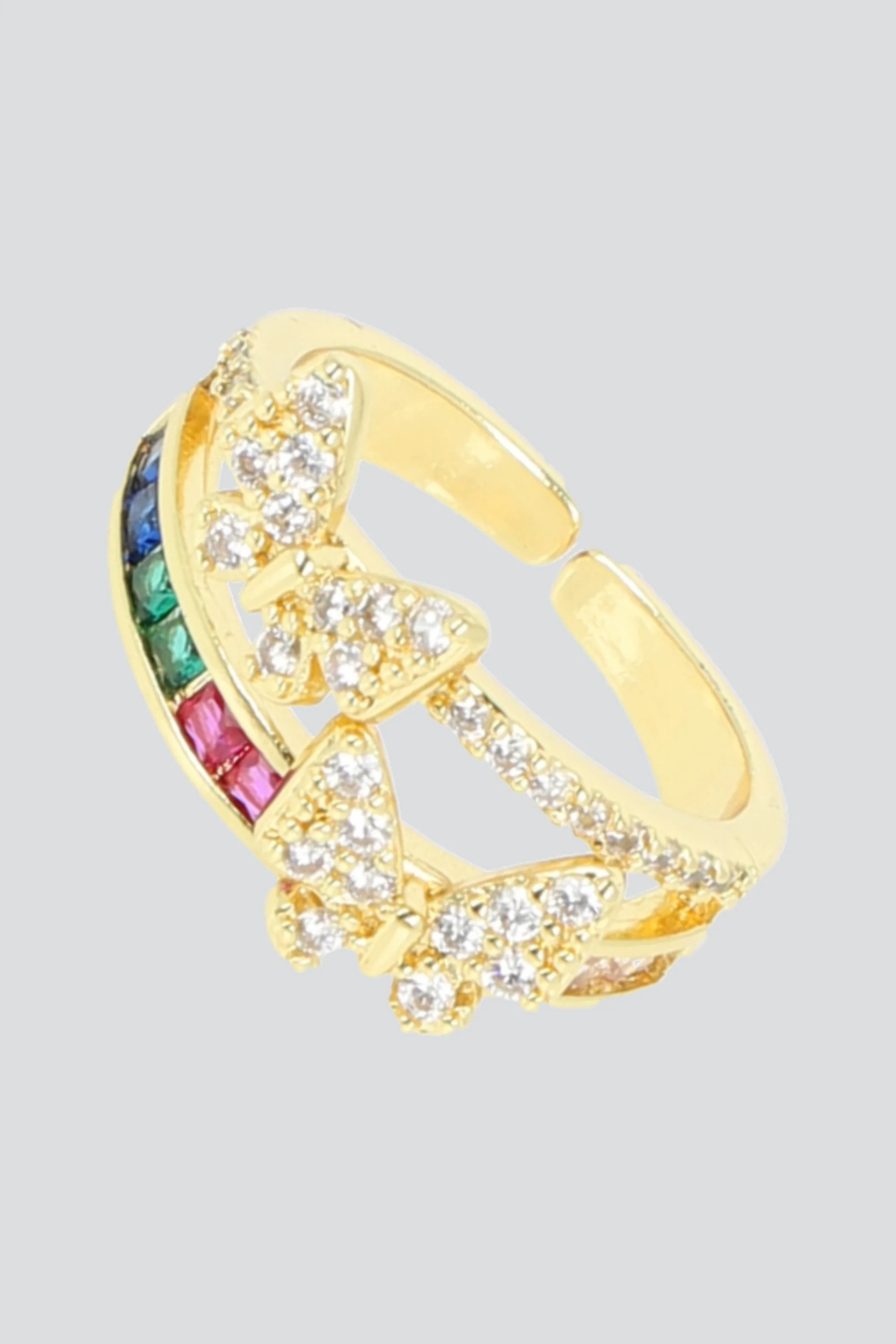 Anillo 2 lineas mariposas