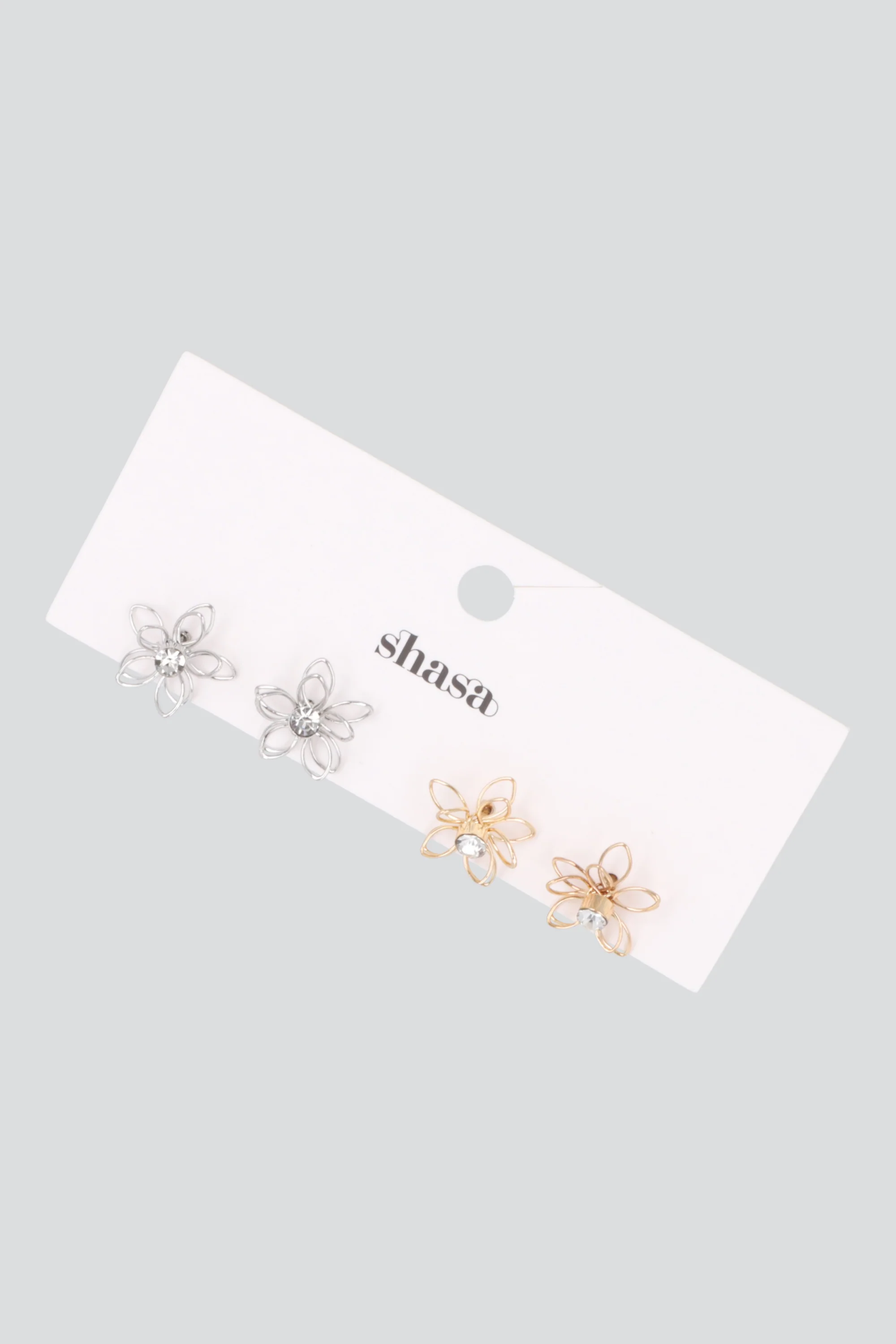 Aretes flor linea metal - Image 2