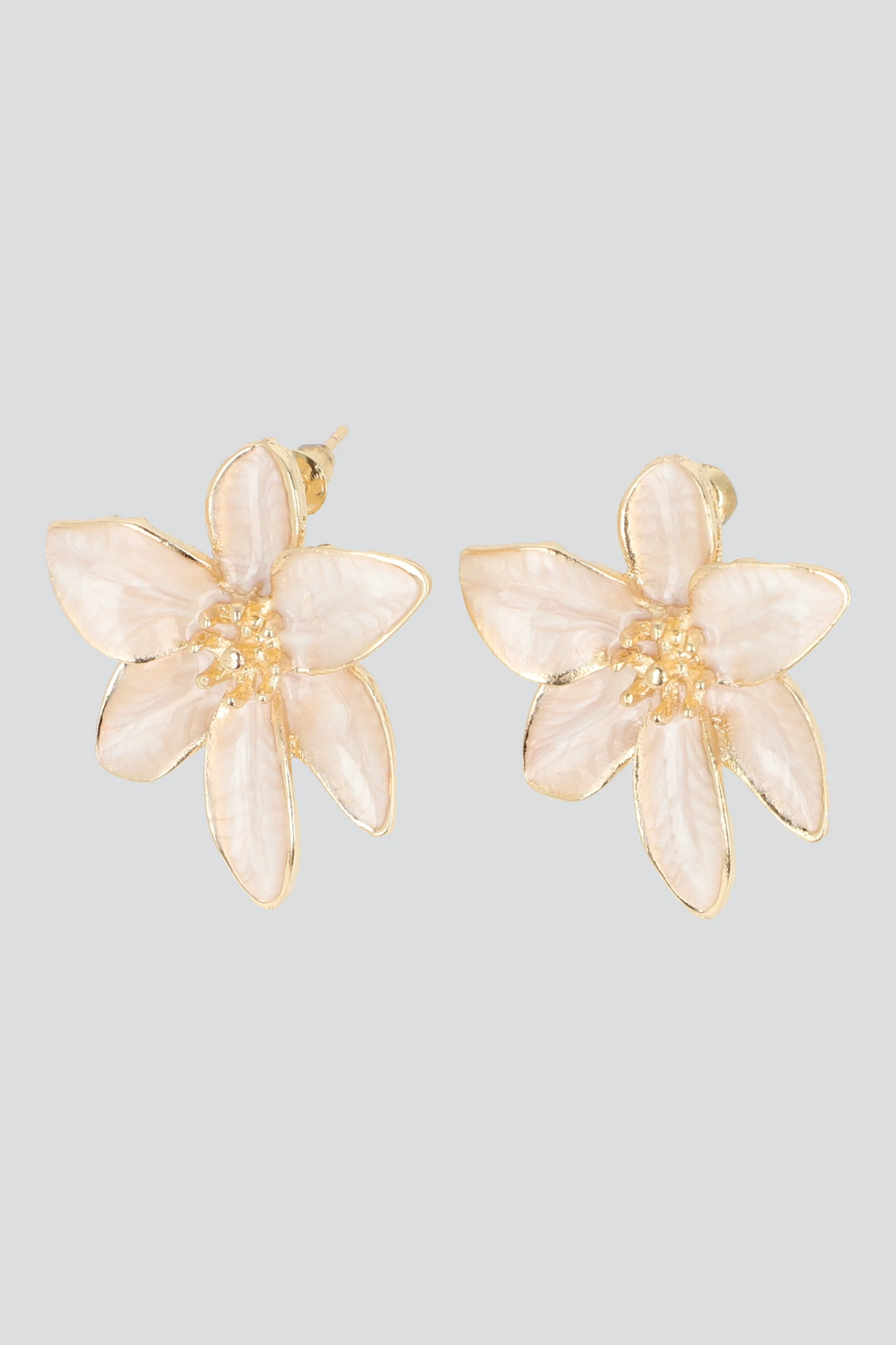 Aretes flor metal