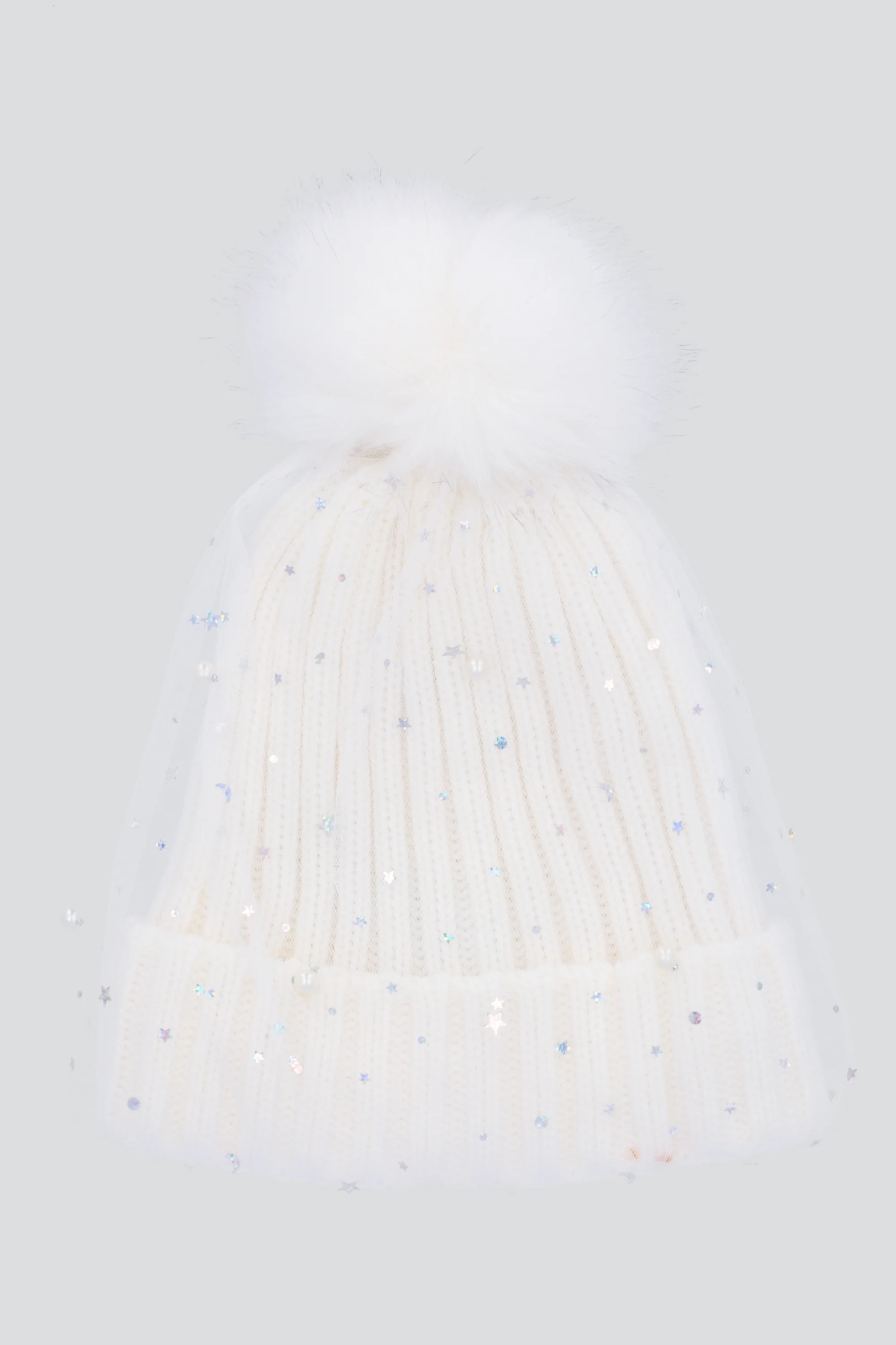 Beanie tejido punto perlas estrellas - Image 3