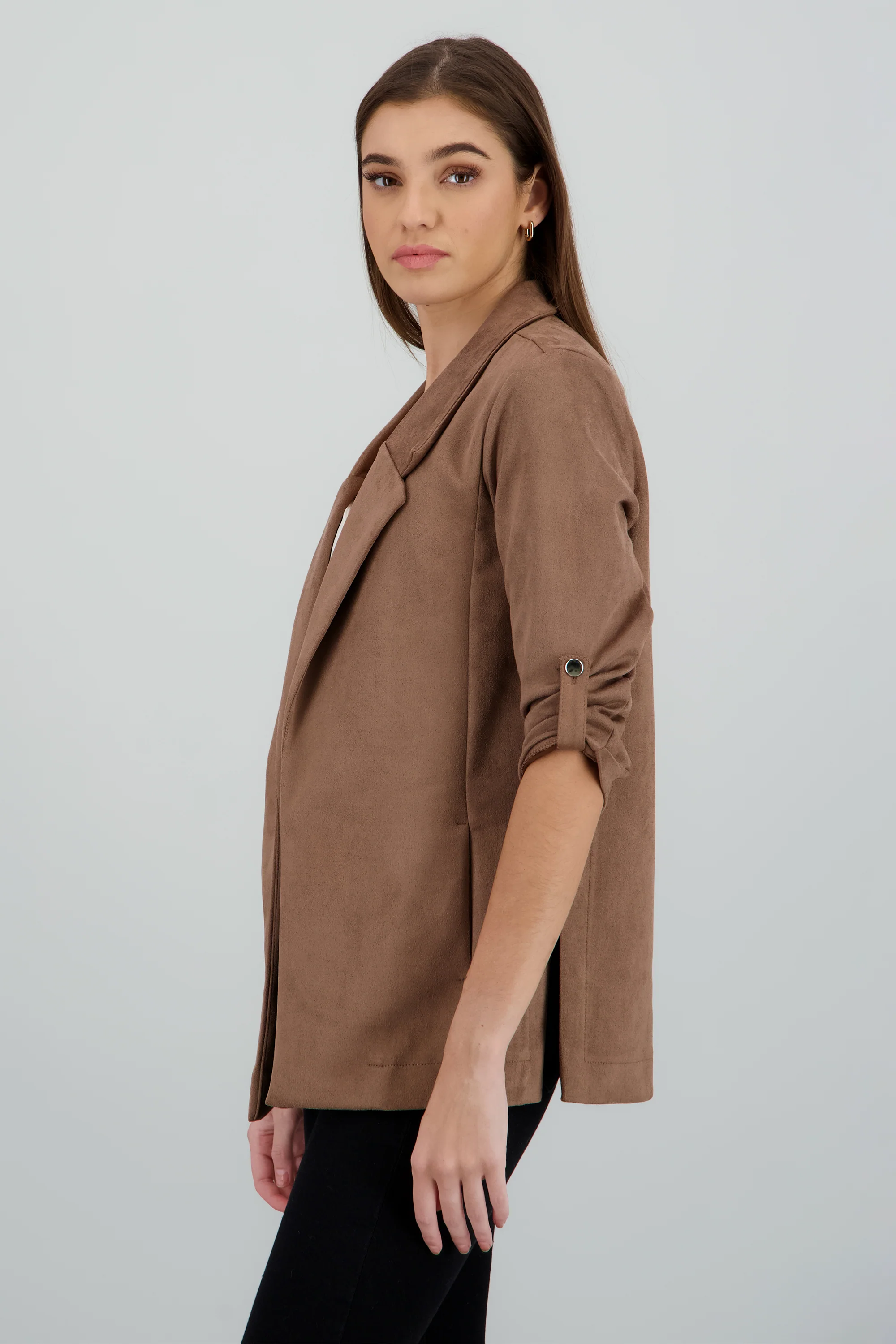 Blazer detalle solapa suede - Image 3