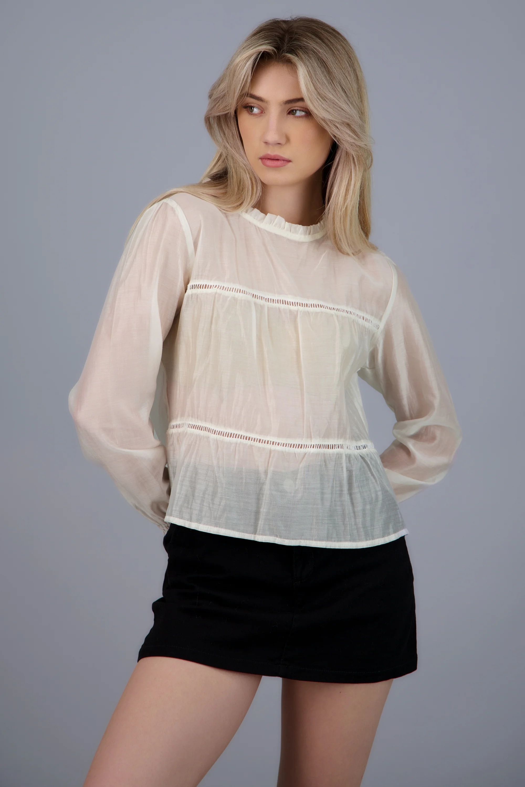 Blusa holgada de manga larga