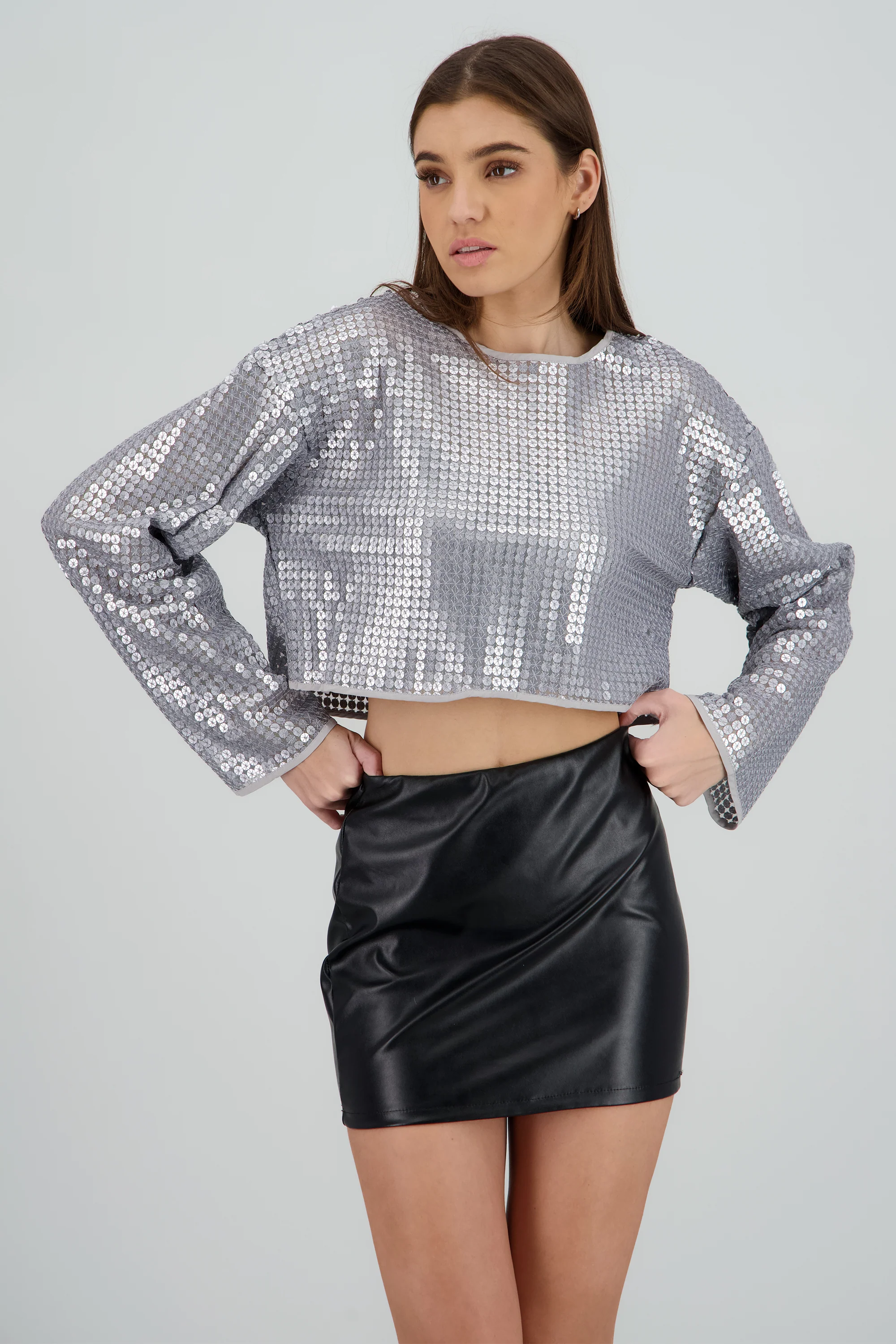 Blusa manga larga brillos - Image 2