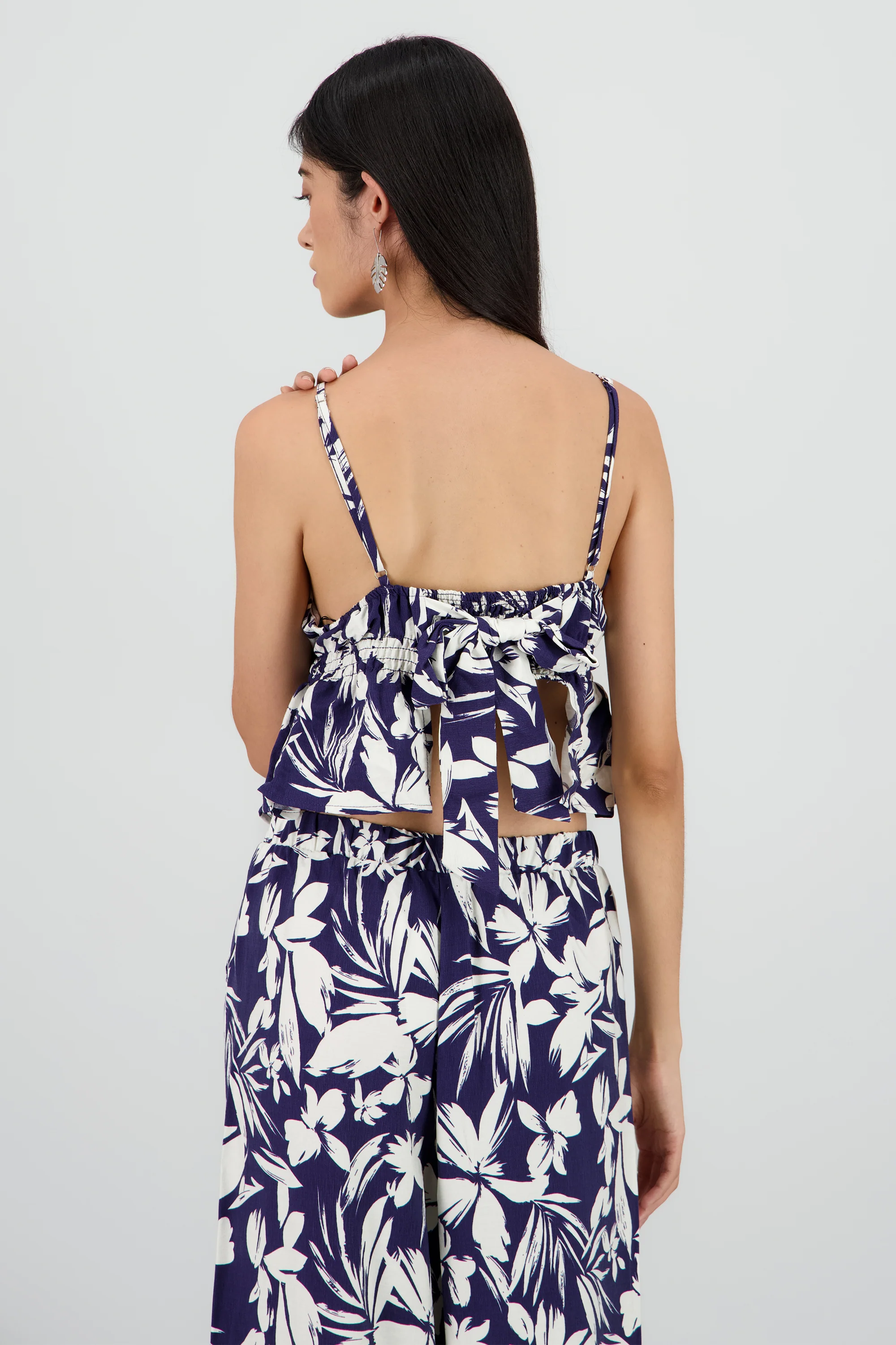 Blusa peplum tirantes estampado - Image 4