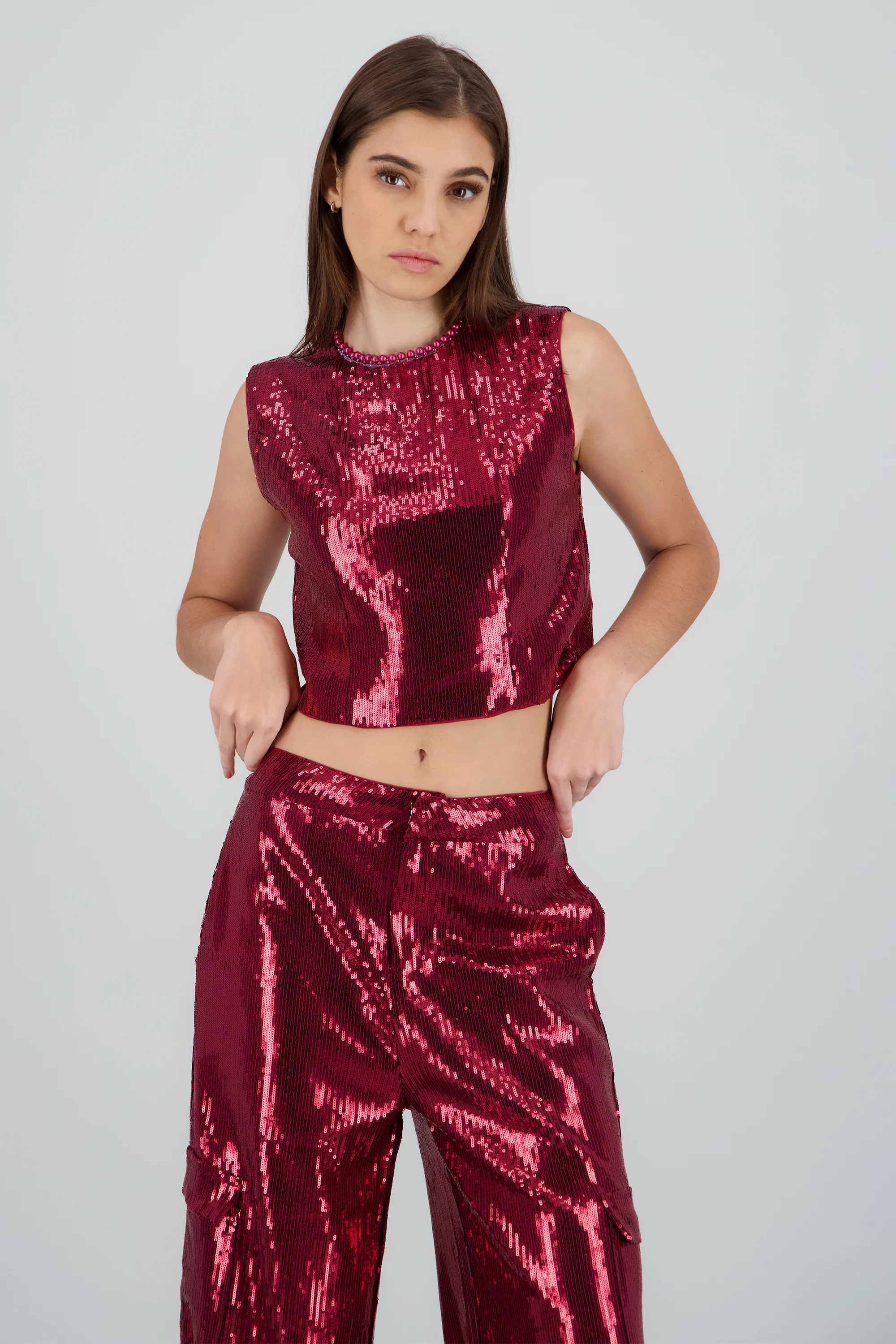 Blusa sin mangas de lentejuela - Image 2