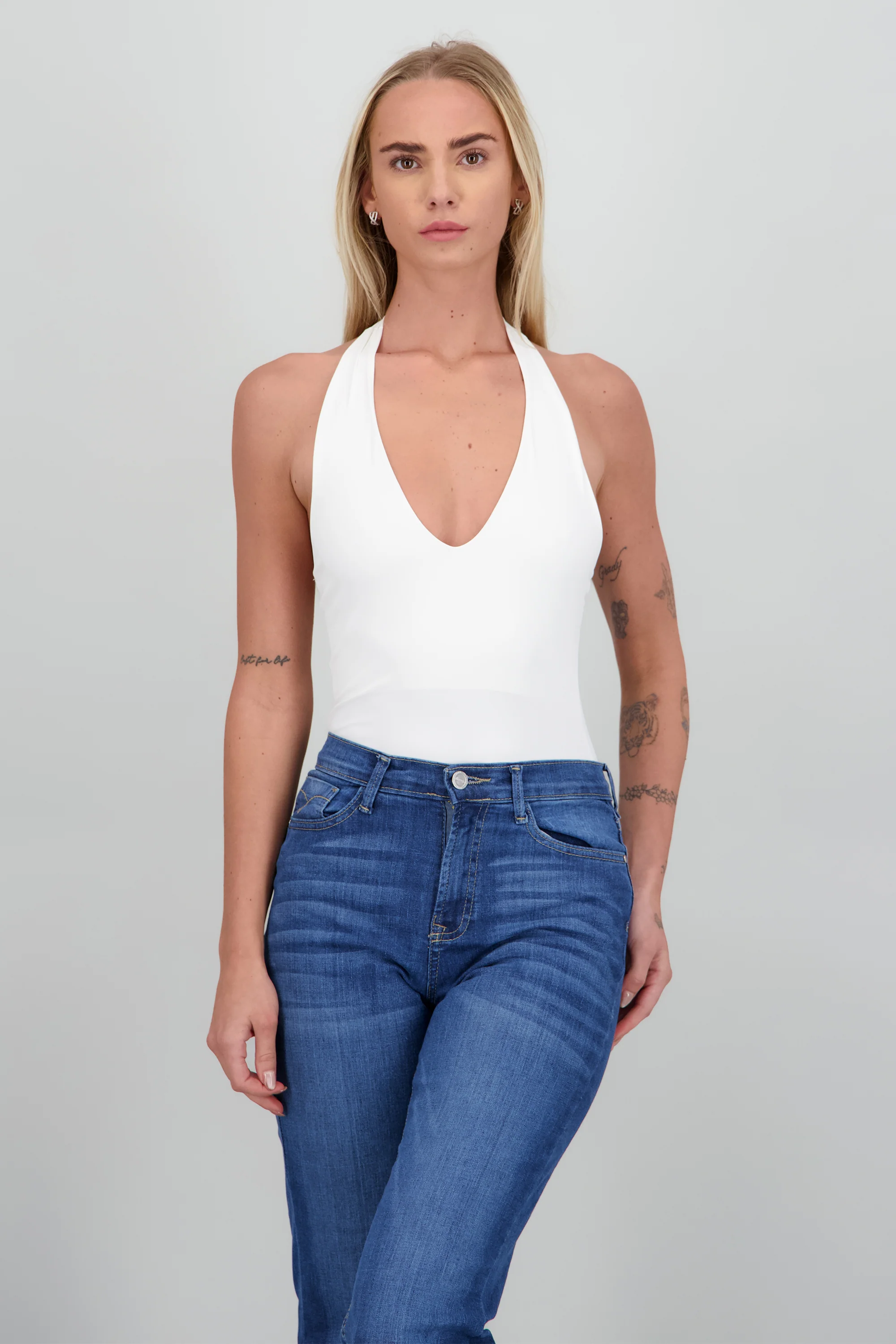 Body escote V halter