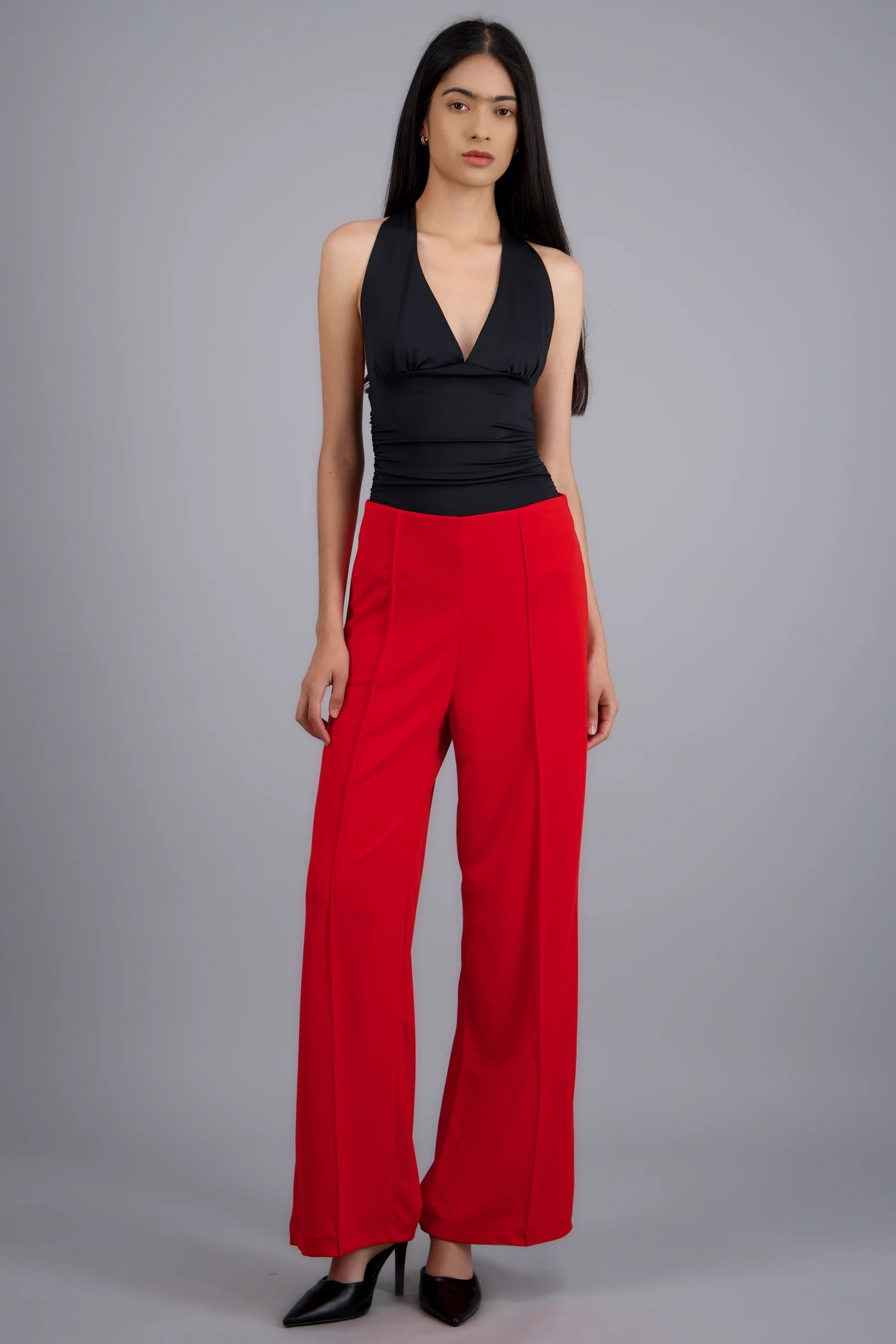 Bodysuit halter drepado en costados