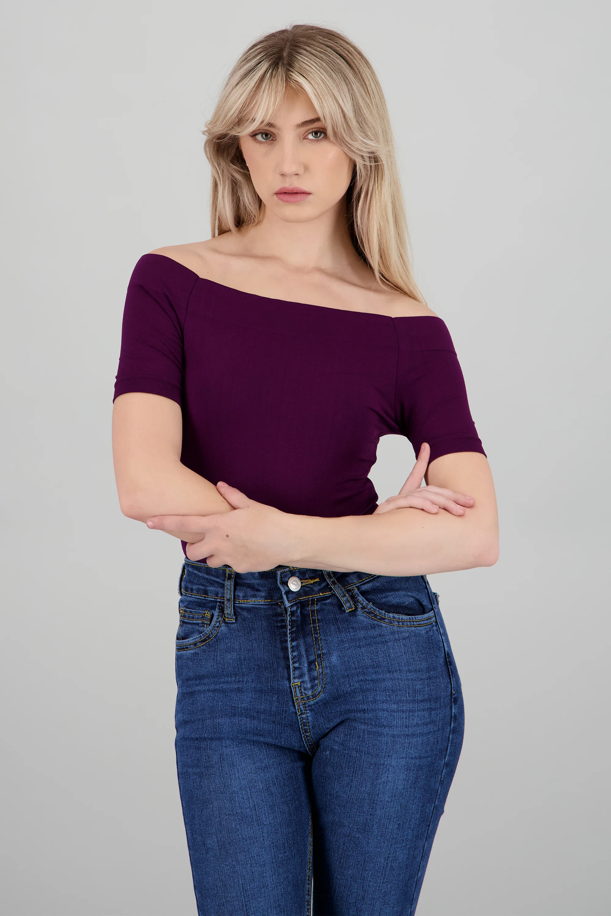 Bodysuit Liso Hombros Descubiertos