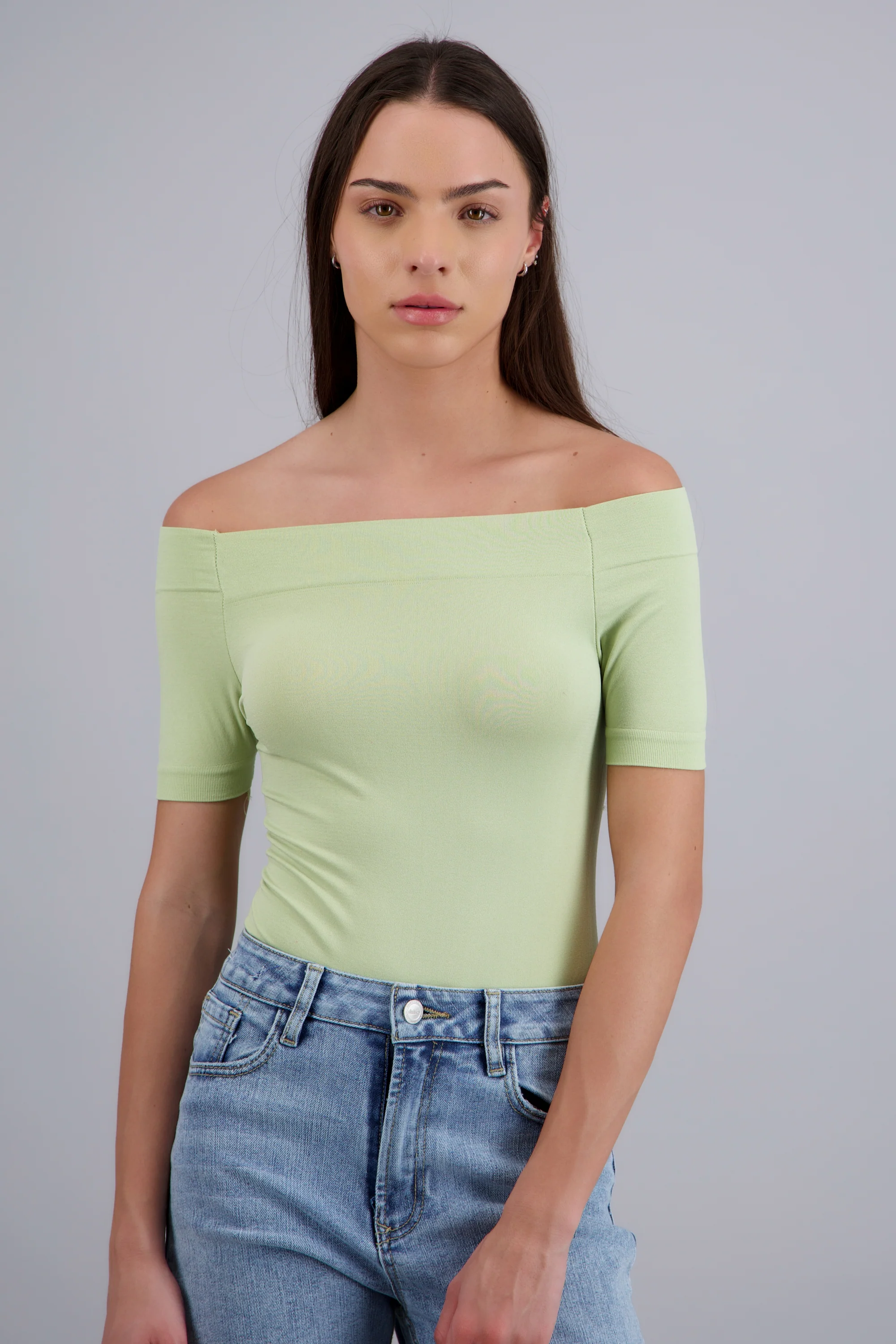 Bodysuit Liso Hombros Descubiertos