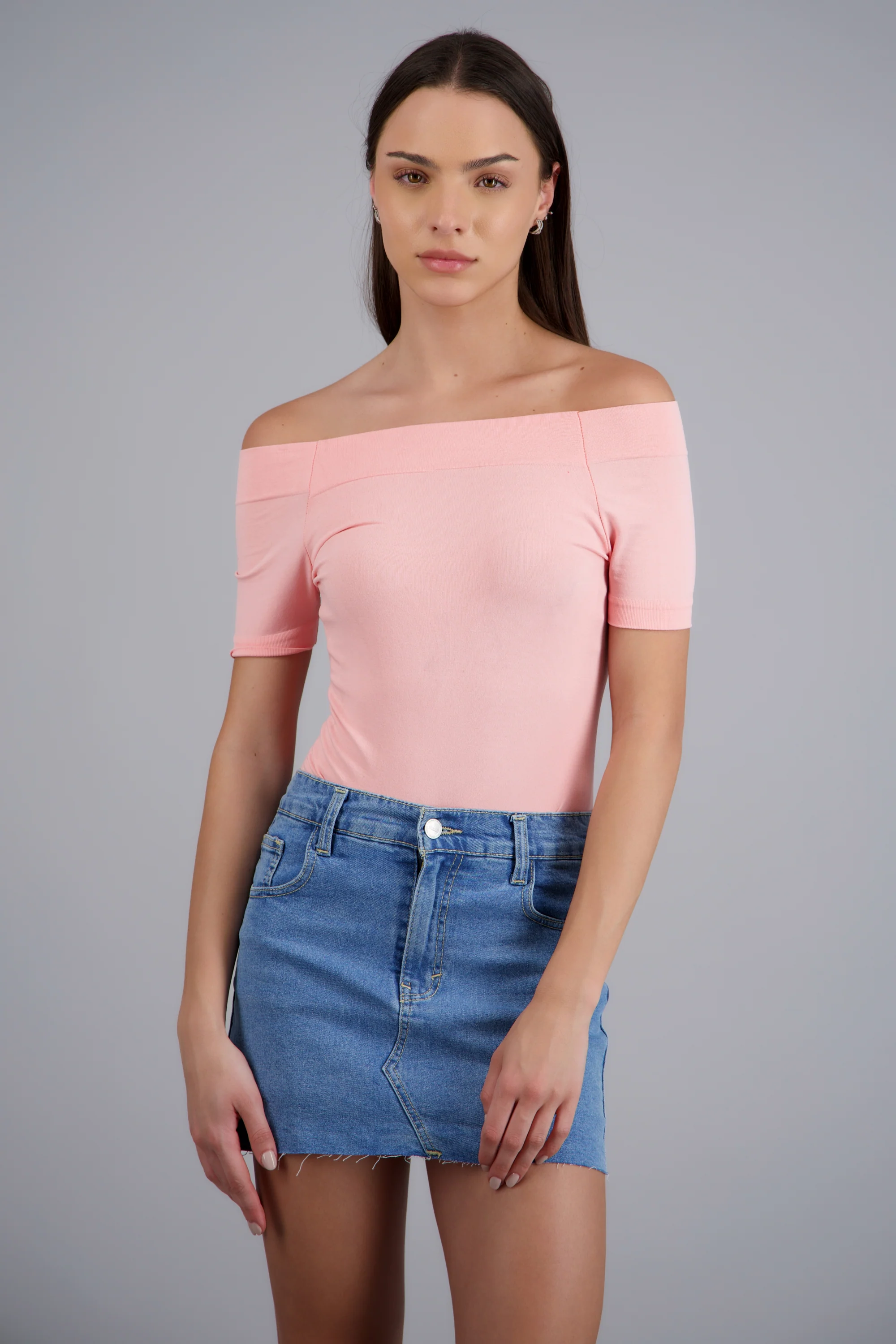 Bodysuit Liso Hombros Descubiertos