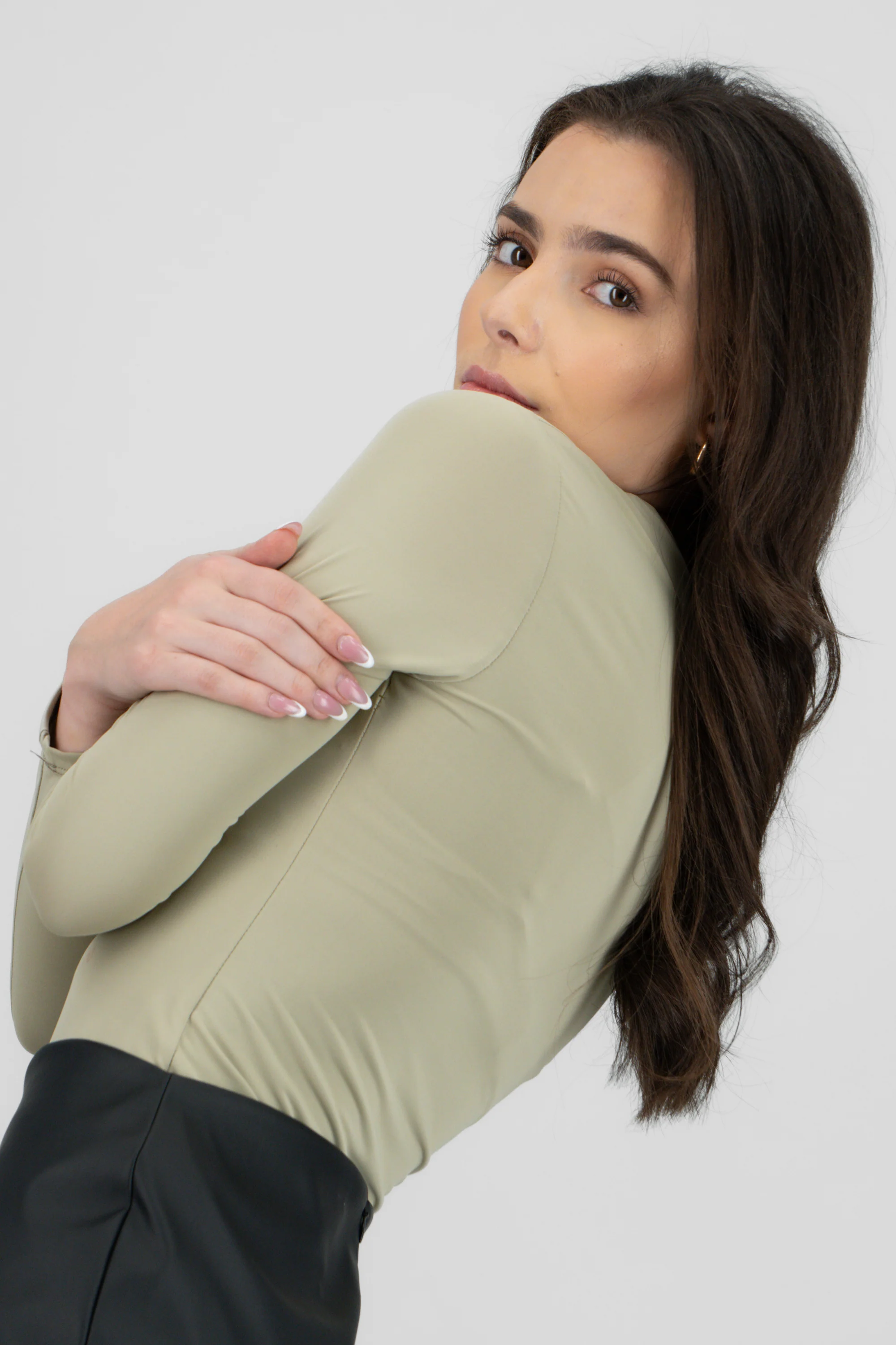 Bodysuit liso manga larga cuello redondo - Image 3