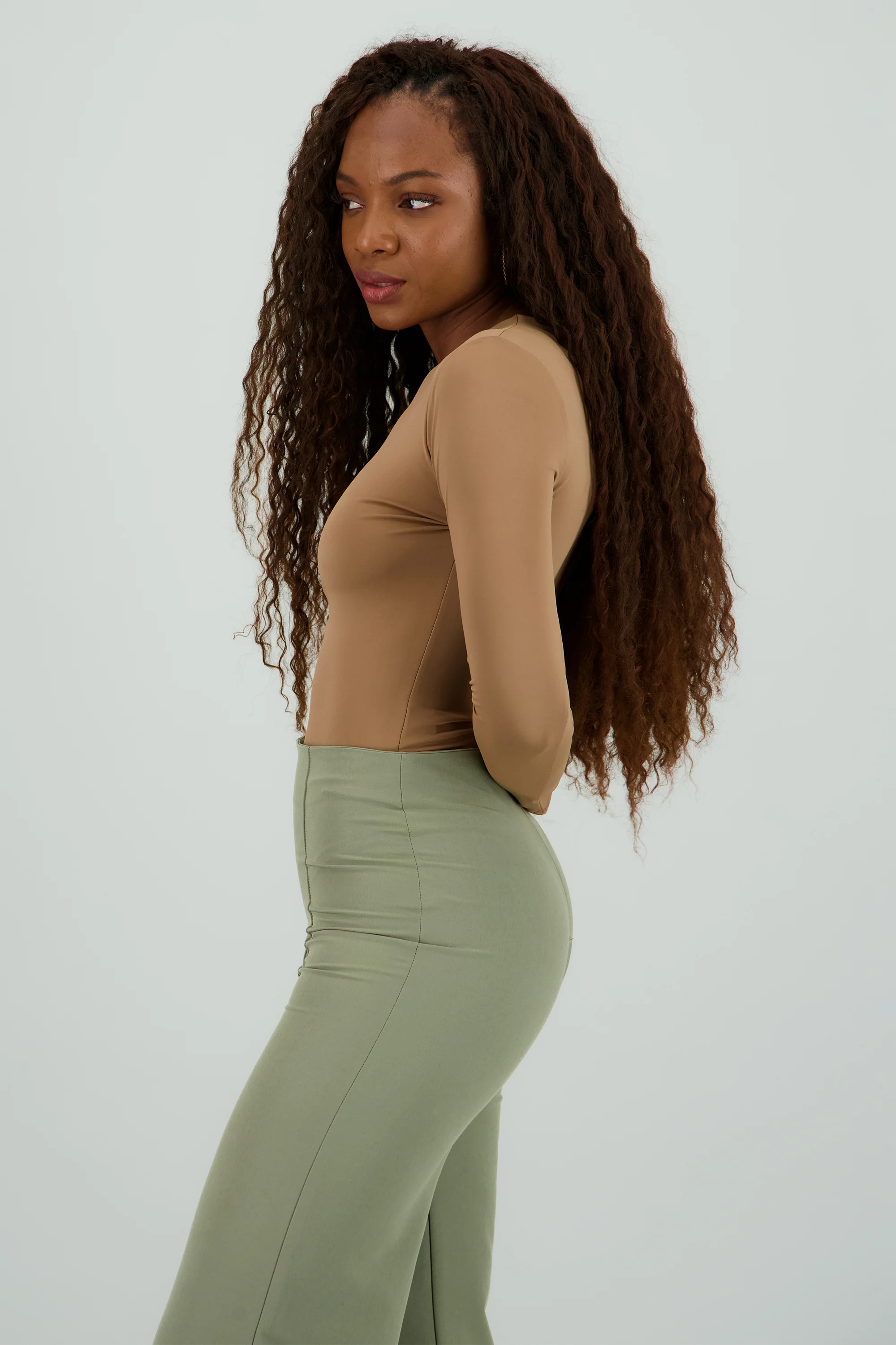 Bodysuit liso manga larga cuello redondo - Image 3
