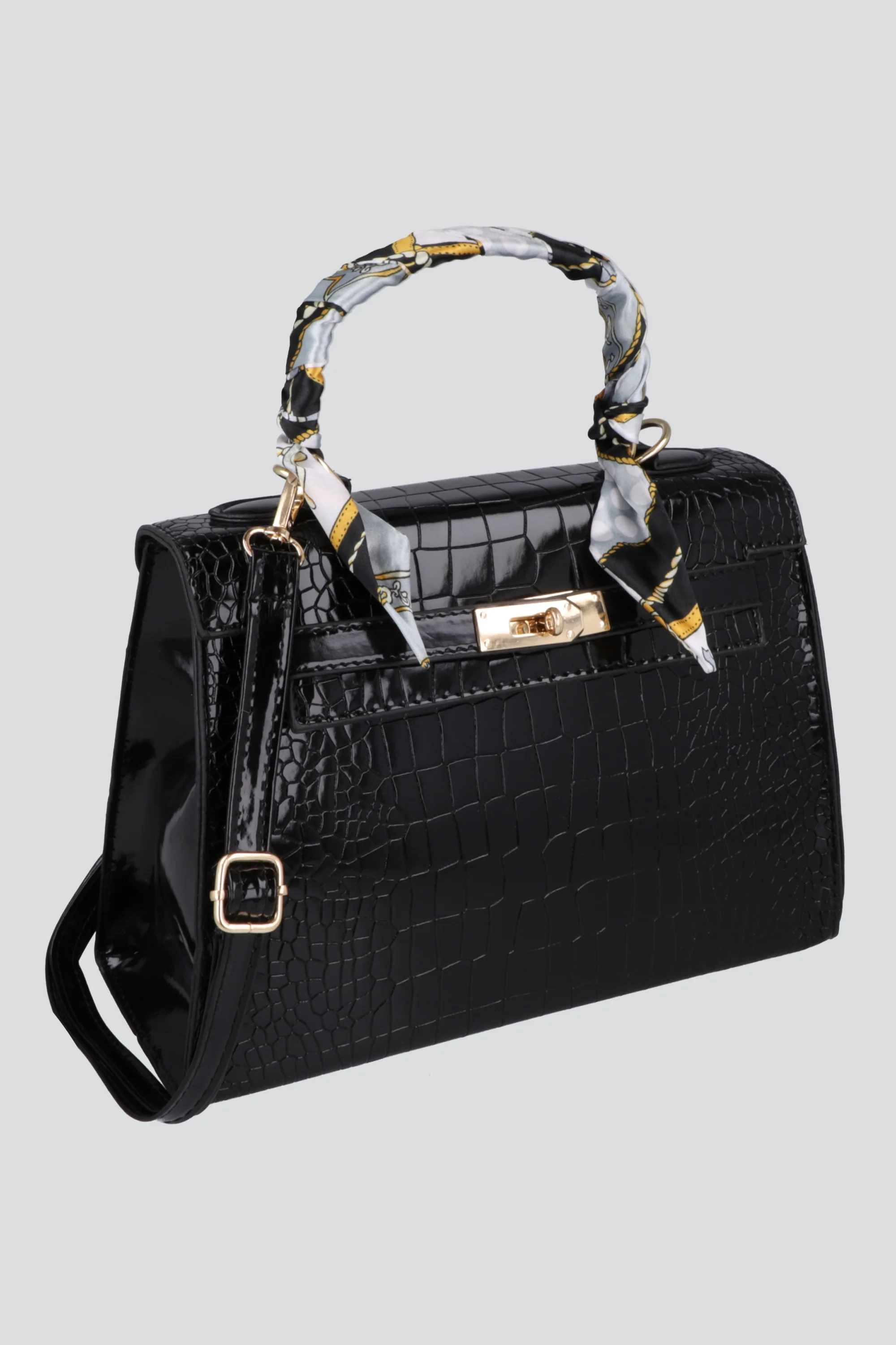 Bolsa grande croco pañuelo - Image 2