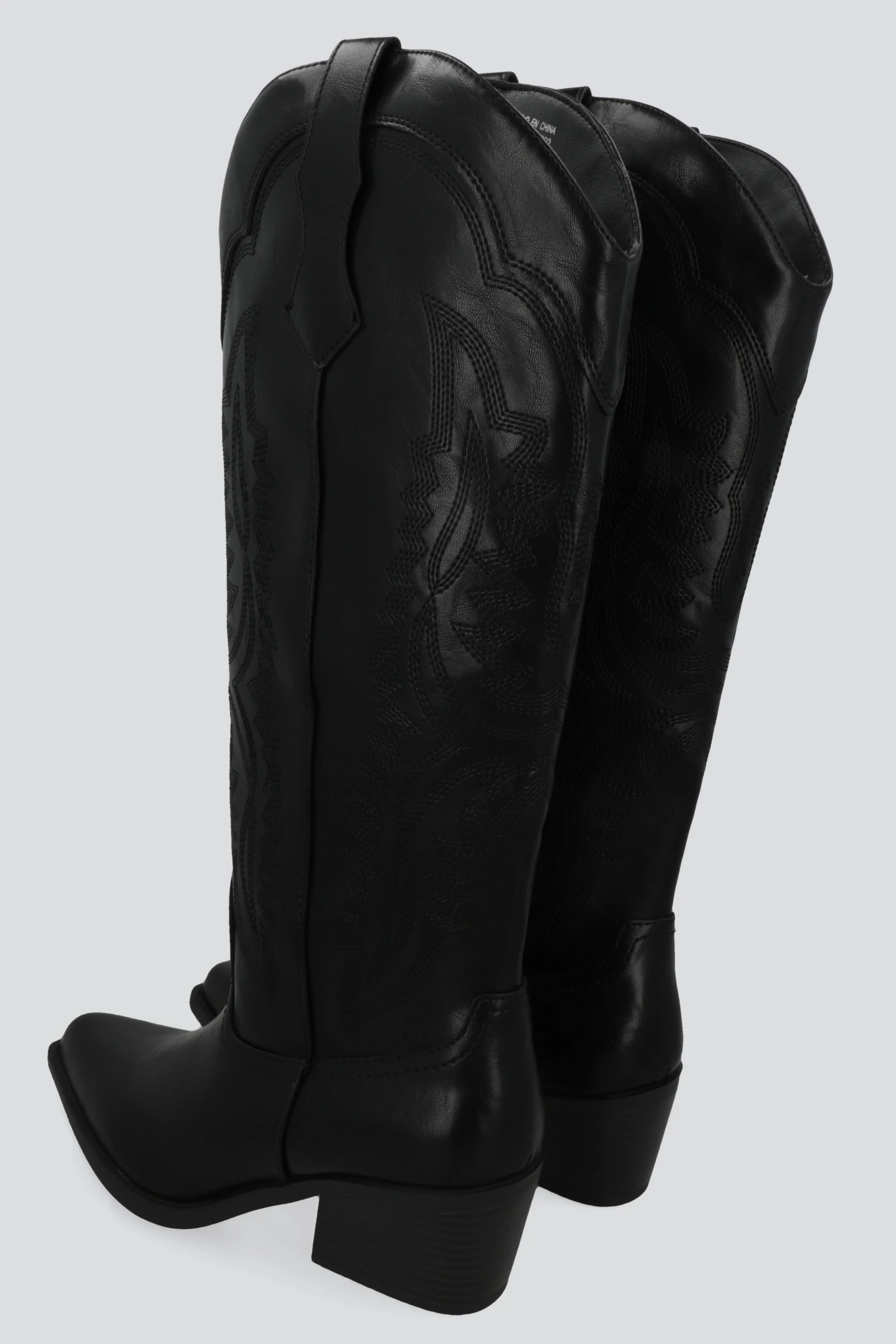 Bota vaquera alta recta bordada - Image 3