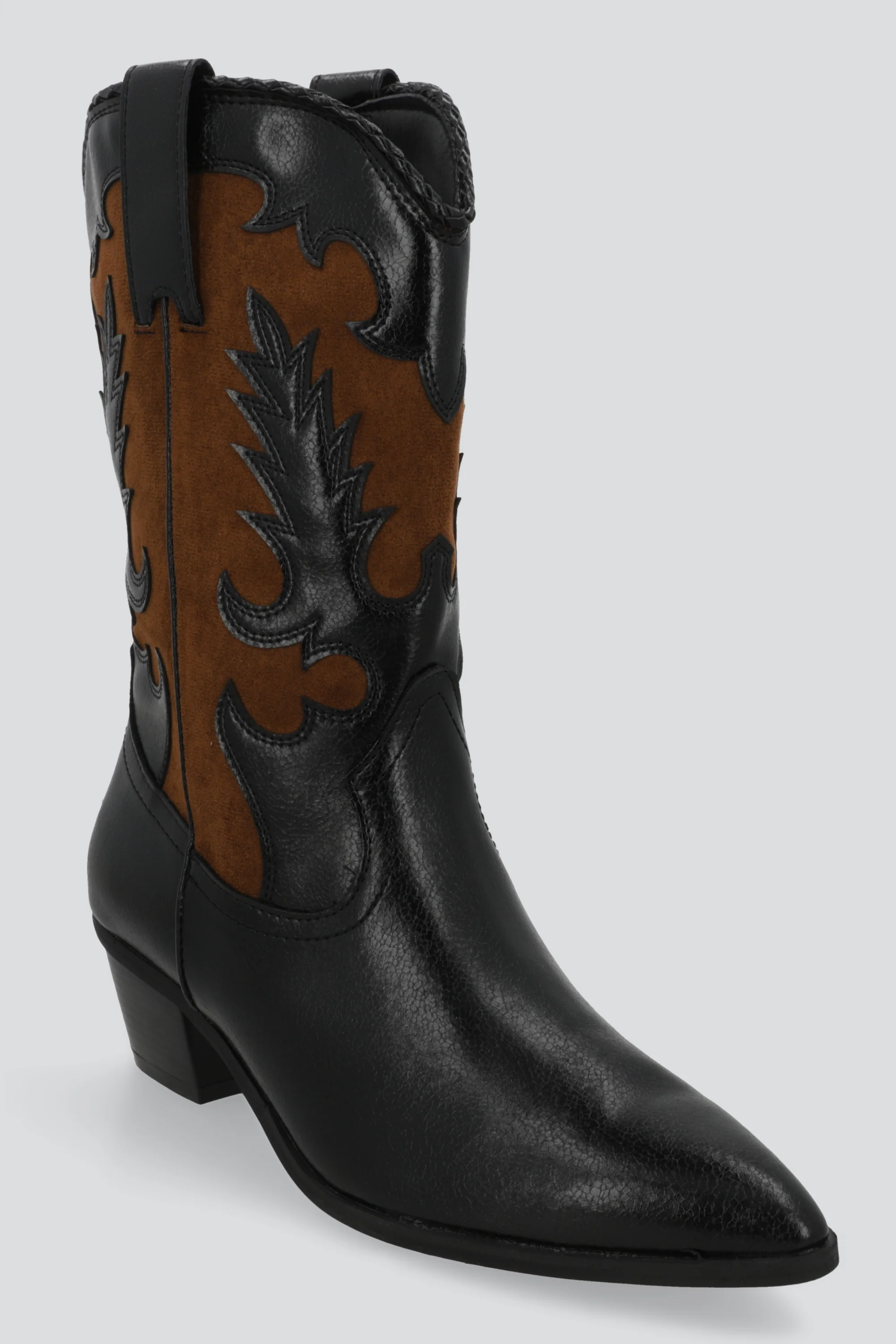 Bota vaquera pu y gamuza - Image 5
