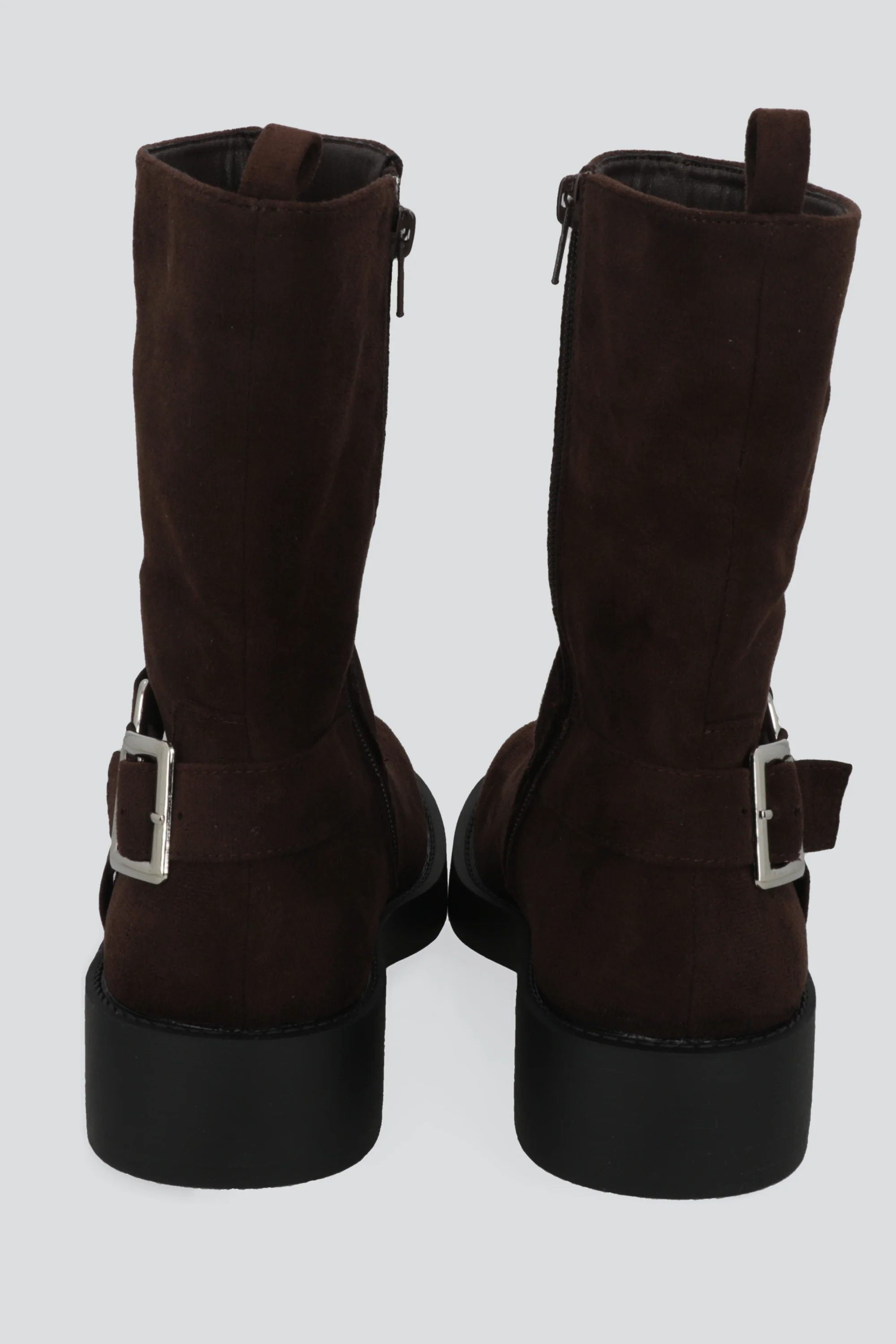 Botin biker hebilla gamucina punta desgastada - Image 4