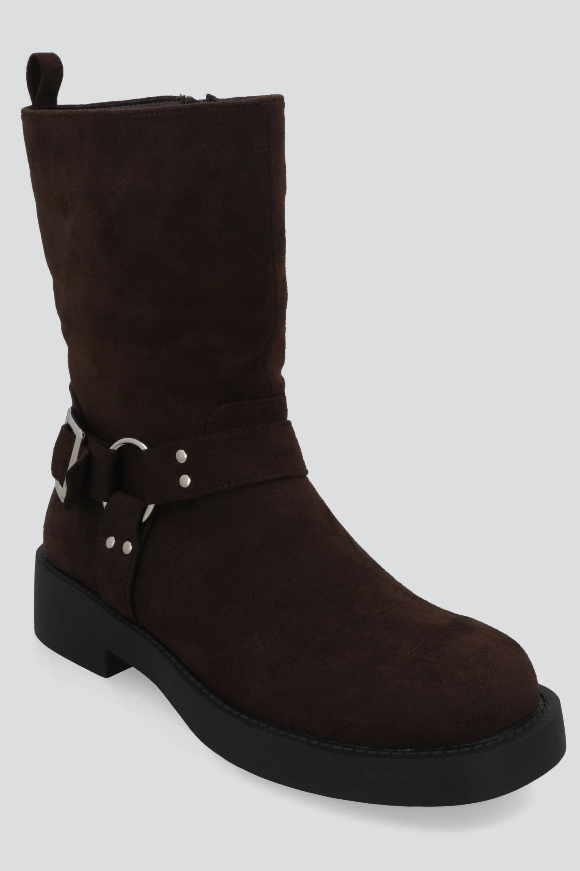 Botin biker hebilla gamucina punta desgastada - Image 5