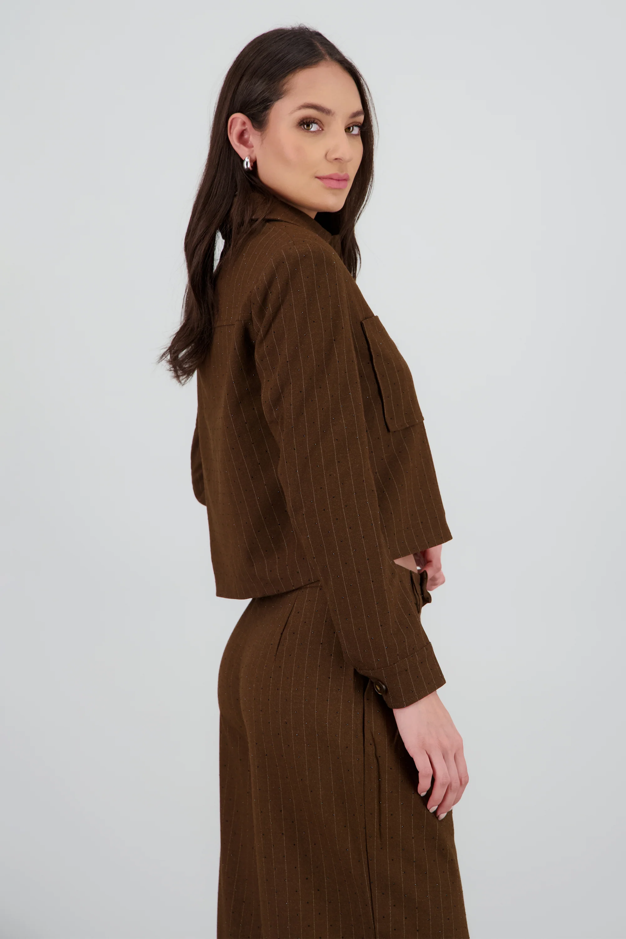 Camisa lisa m/l detalle tela - Image 3