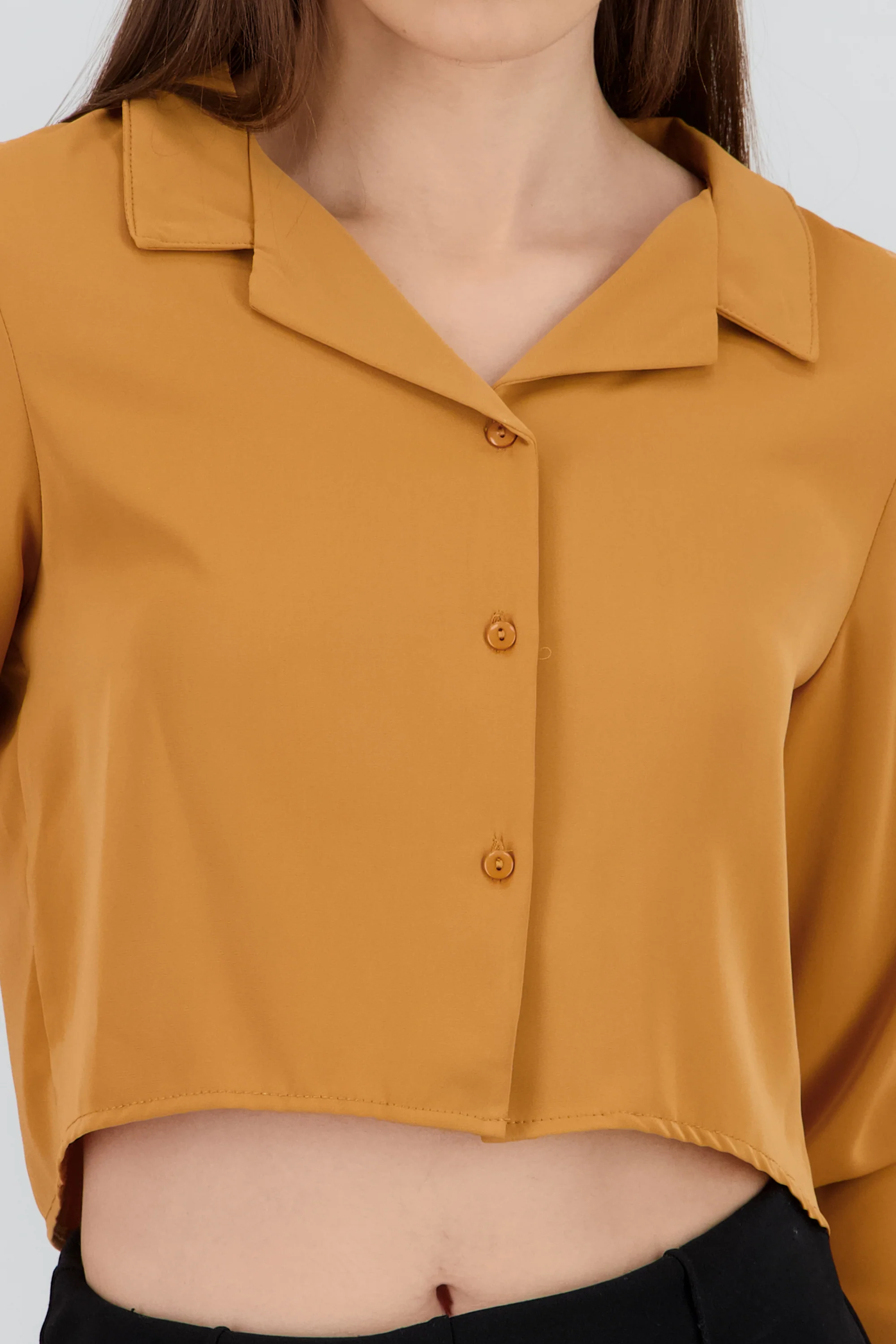 Camisa lisa manga larga - Image 5