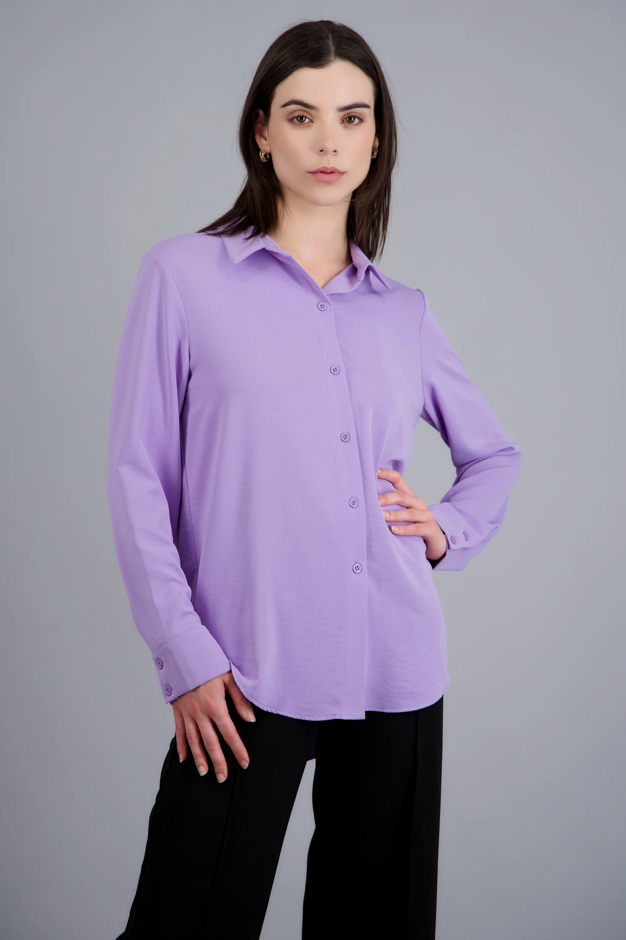 CAMISA LISA M/L BOTONES