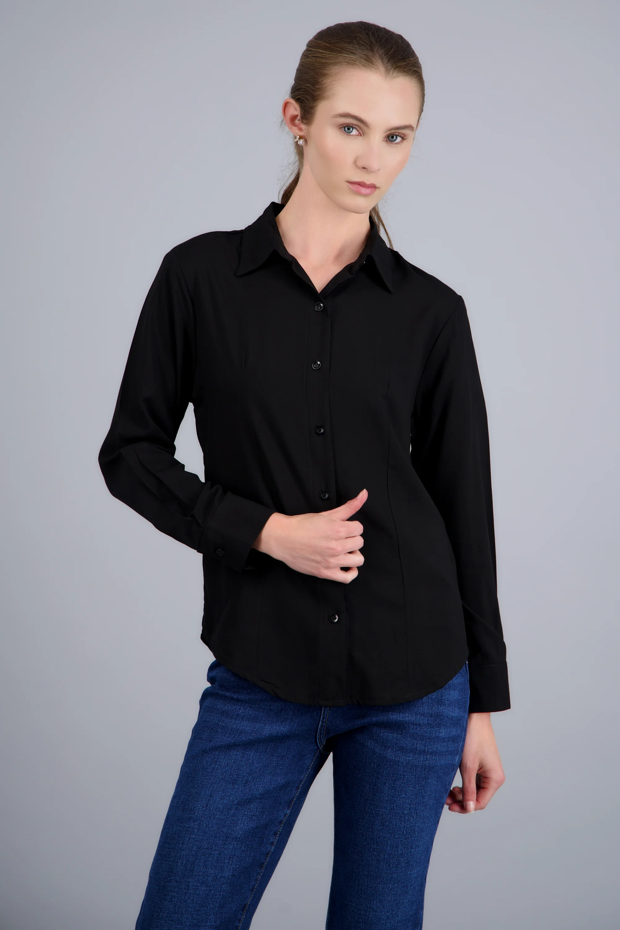 Camisa manga larga con pinzas - Image 3
