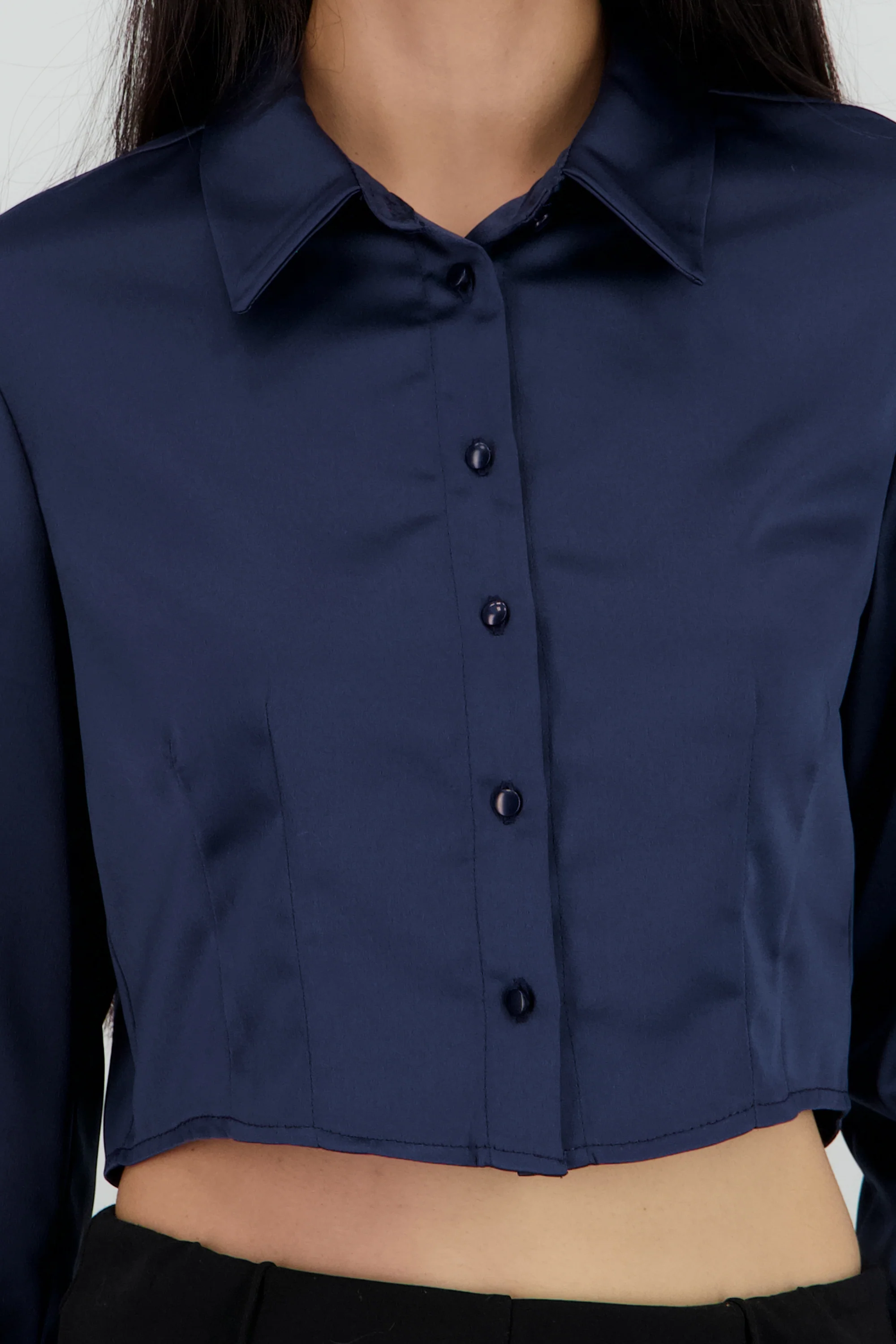 Camisa manga larga cuello detalle pinza - Image 5
