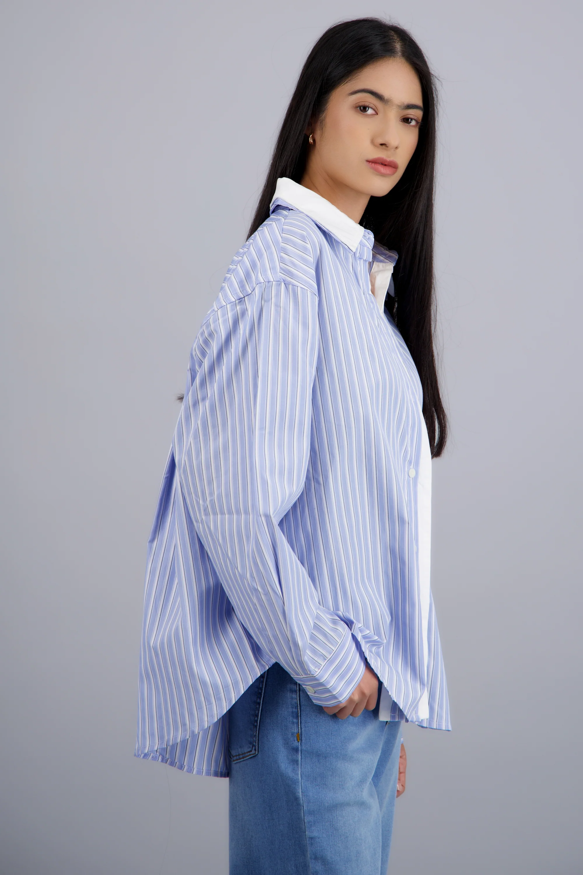 Camisa oversize contraste - Image 3