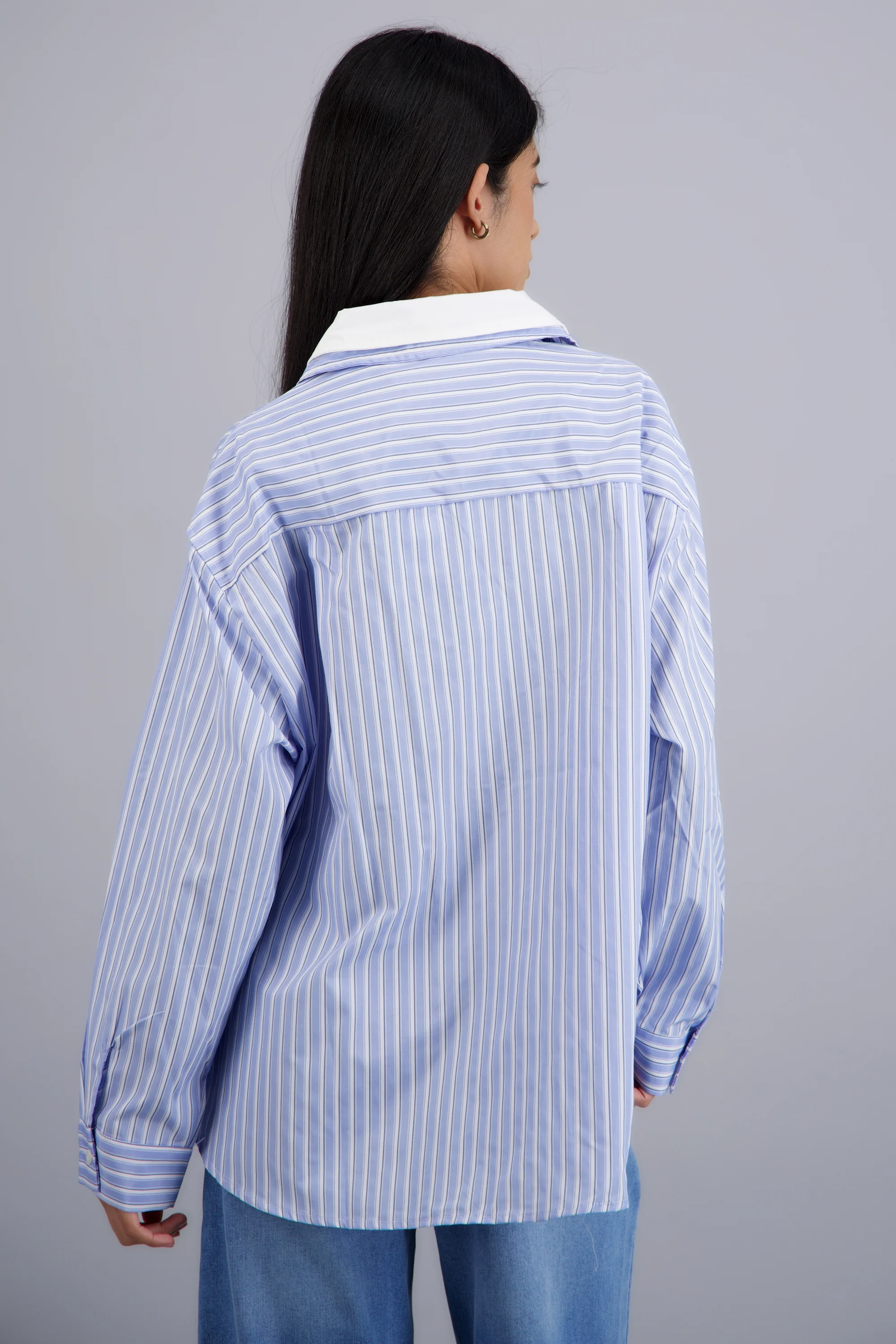 Camisa oversize contraste - Image 4