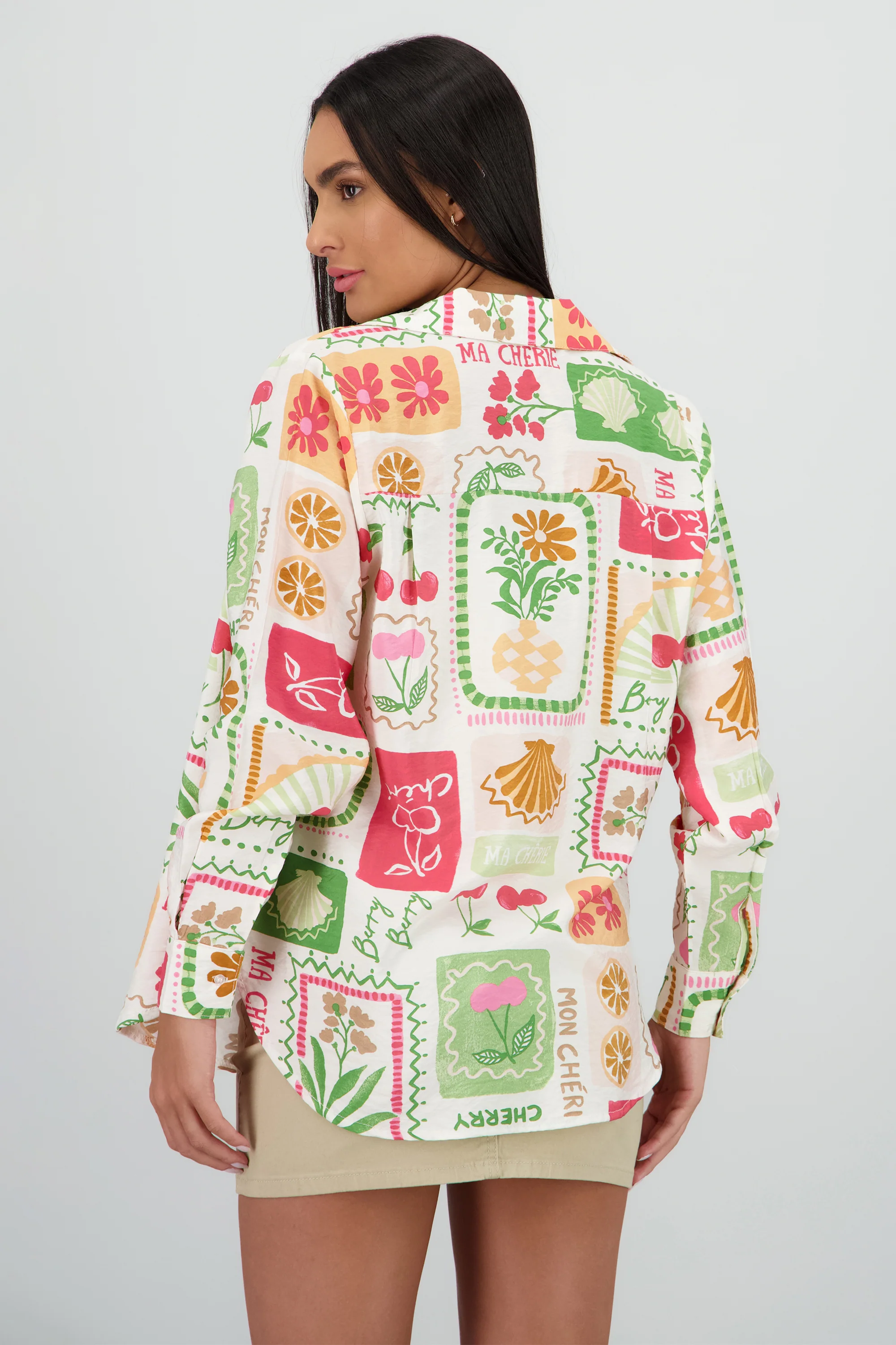 Camisa oversize manga larga detalle botones - Image 4