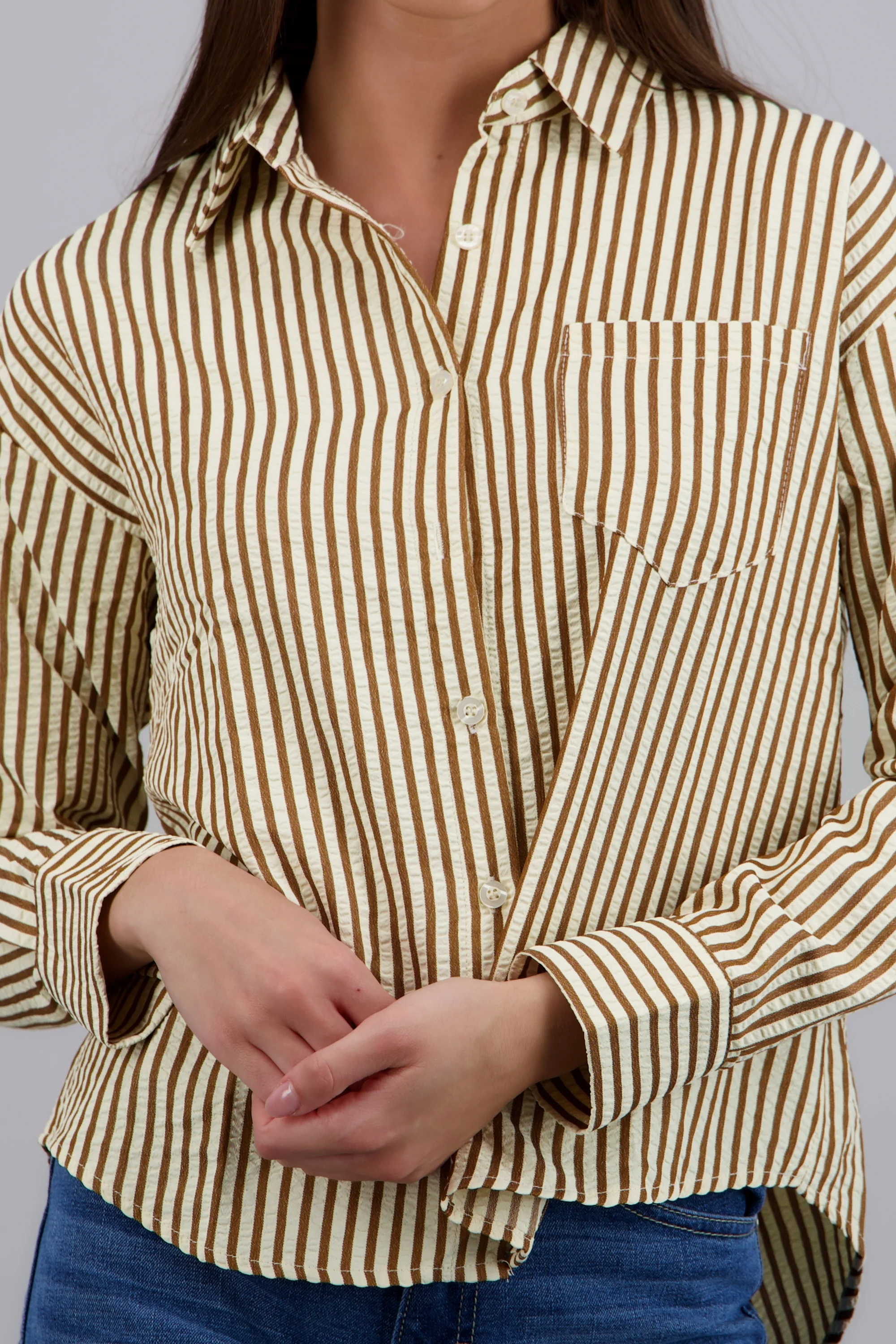 Camisa rayada texturizada - Image 5