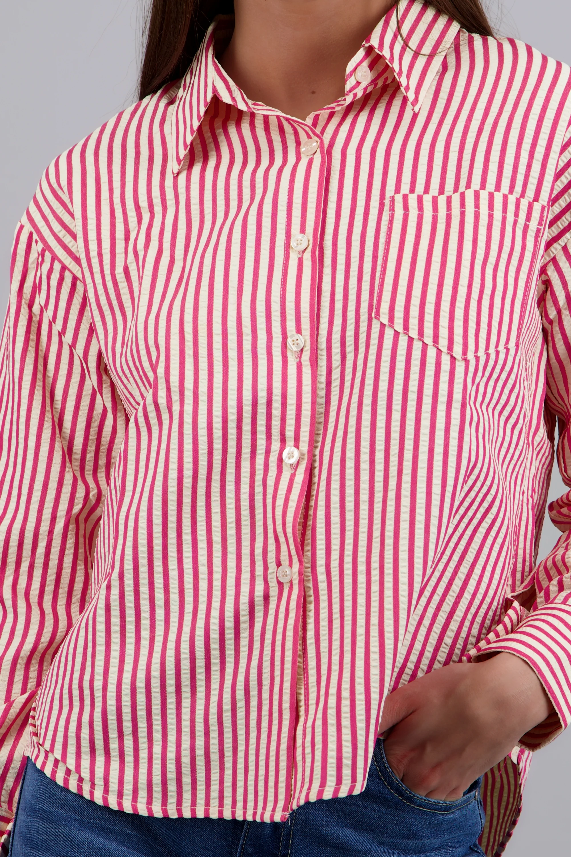 Camisa rayada texturizada - Image 5