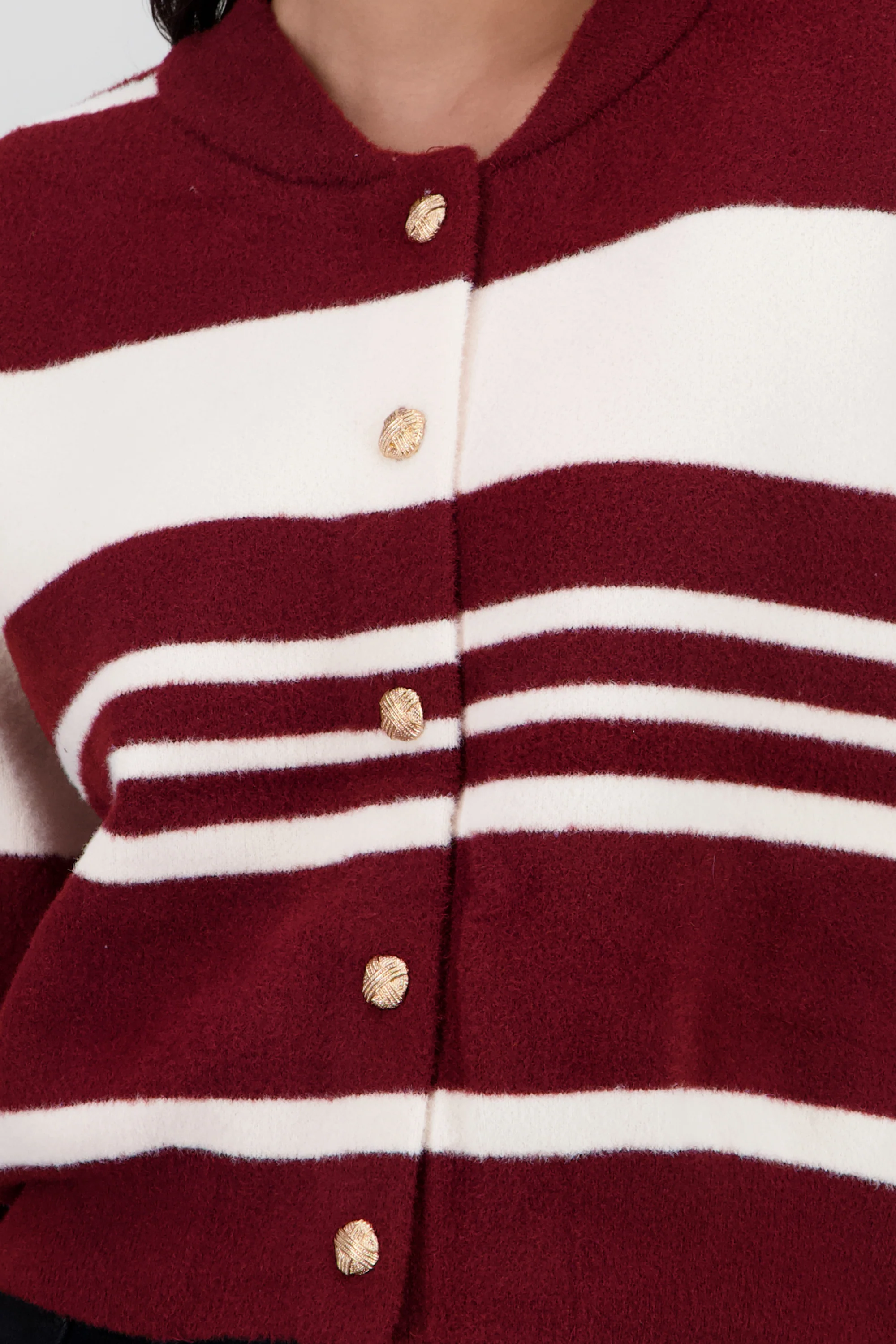 Cardigan rayas detalle botones - Image 5