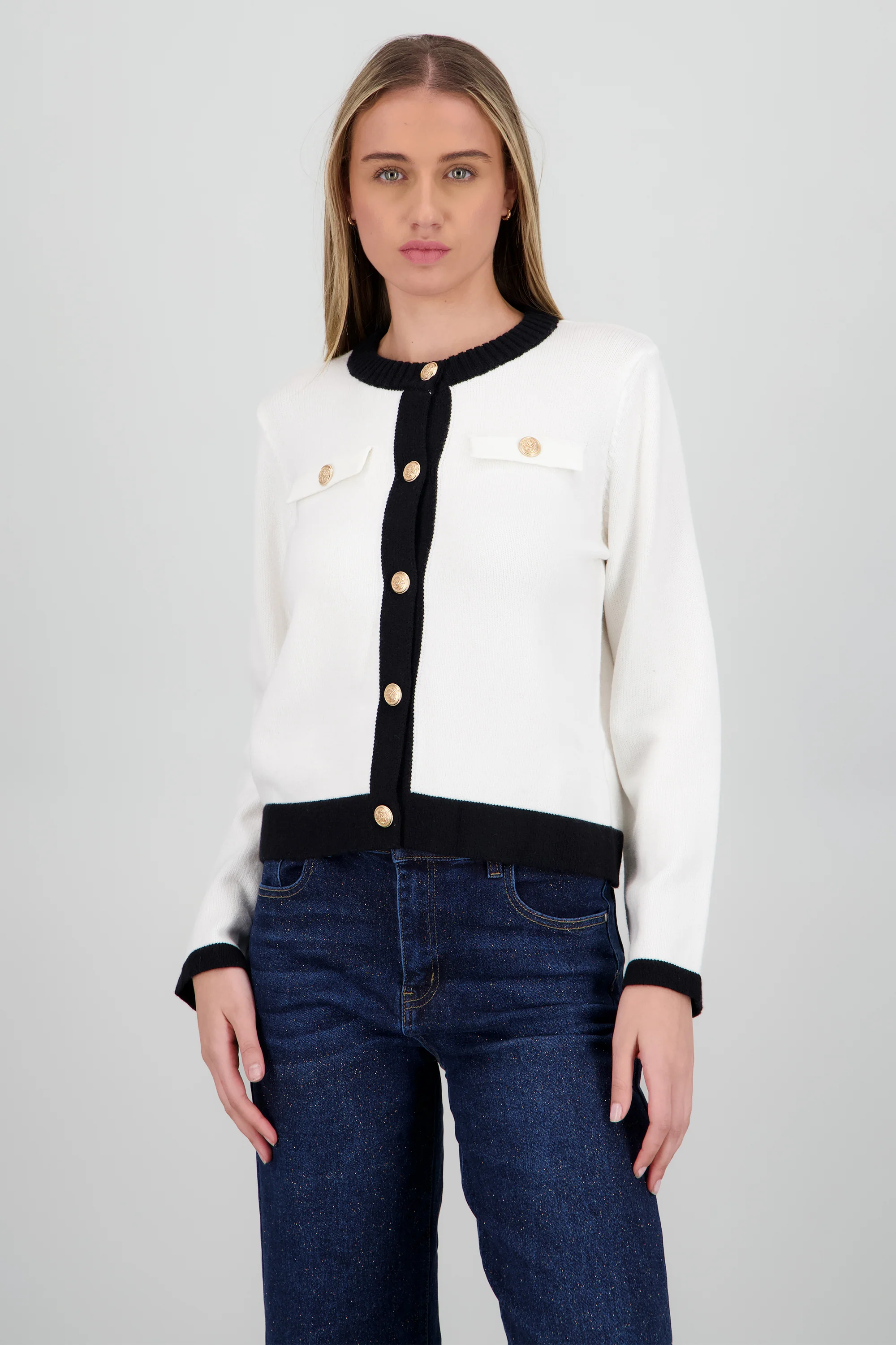 Cardigan tejido contraste - Image 7