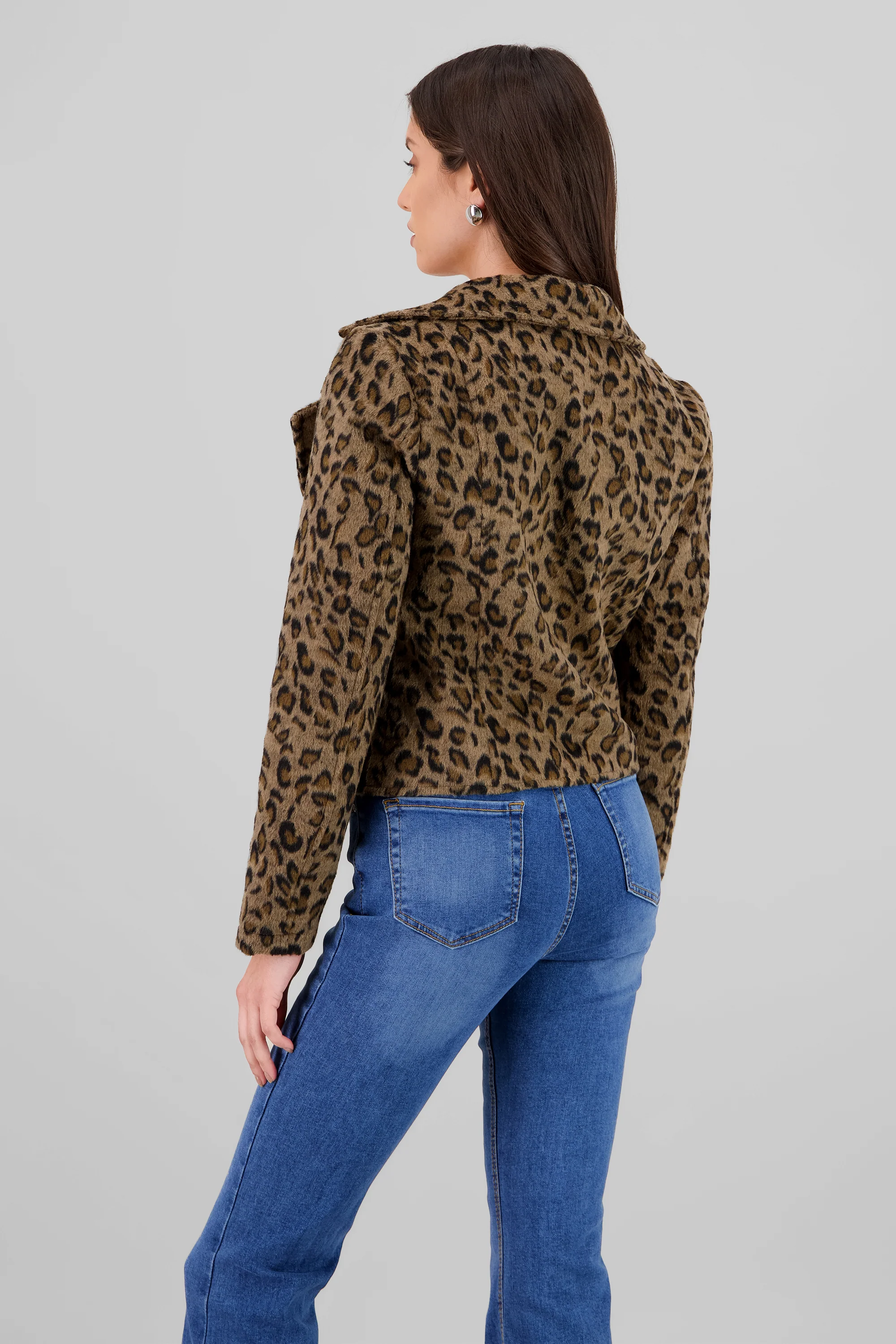 Chamarra biker animal print - Image 4