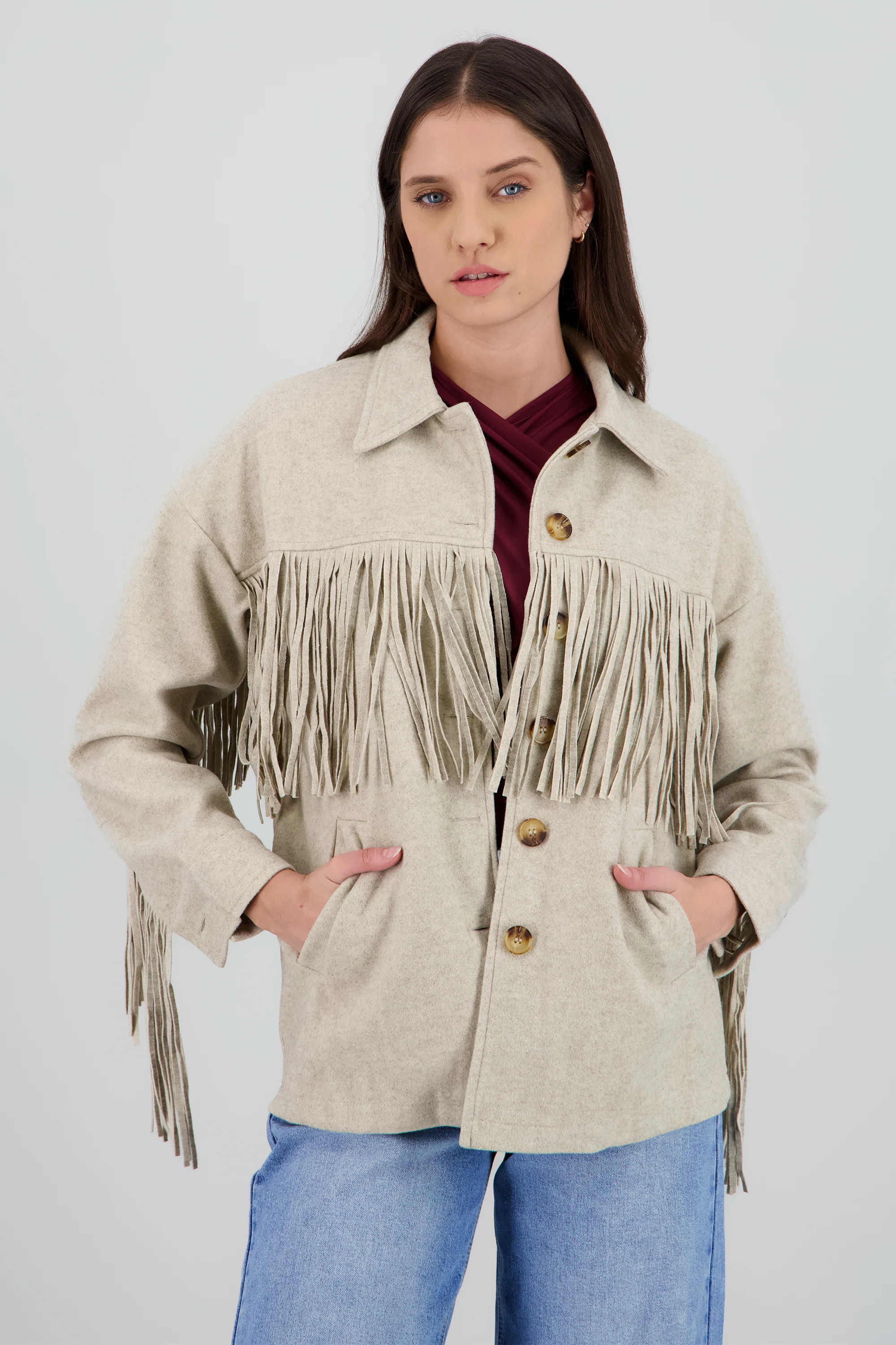 CHAMARRA DETALLE FRINGE
