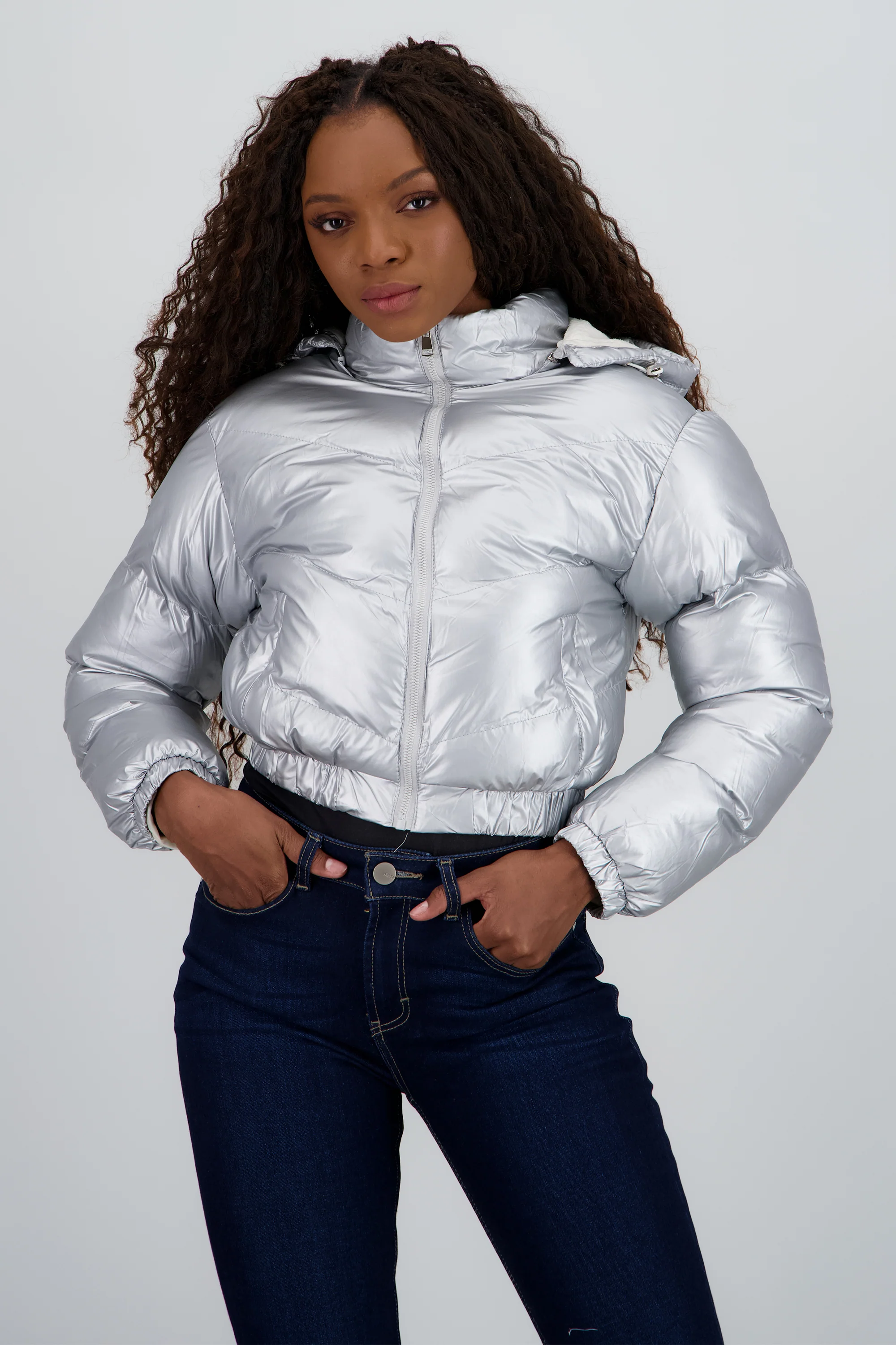 Chamarra puffer con bolsas - Image 2