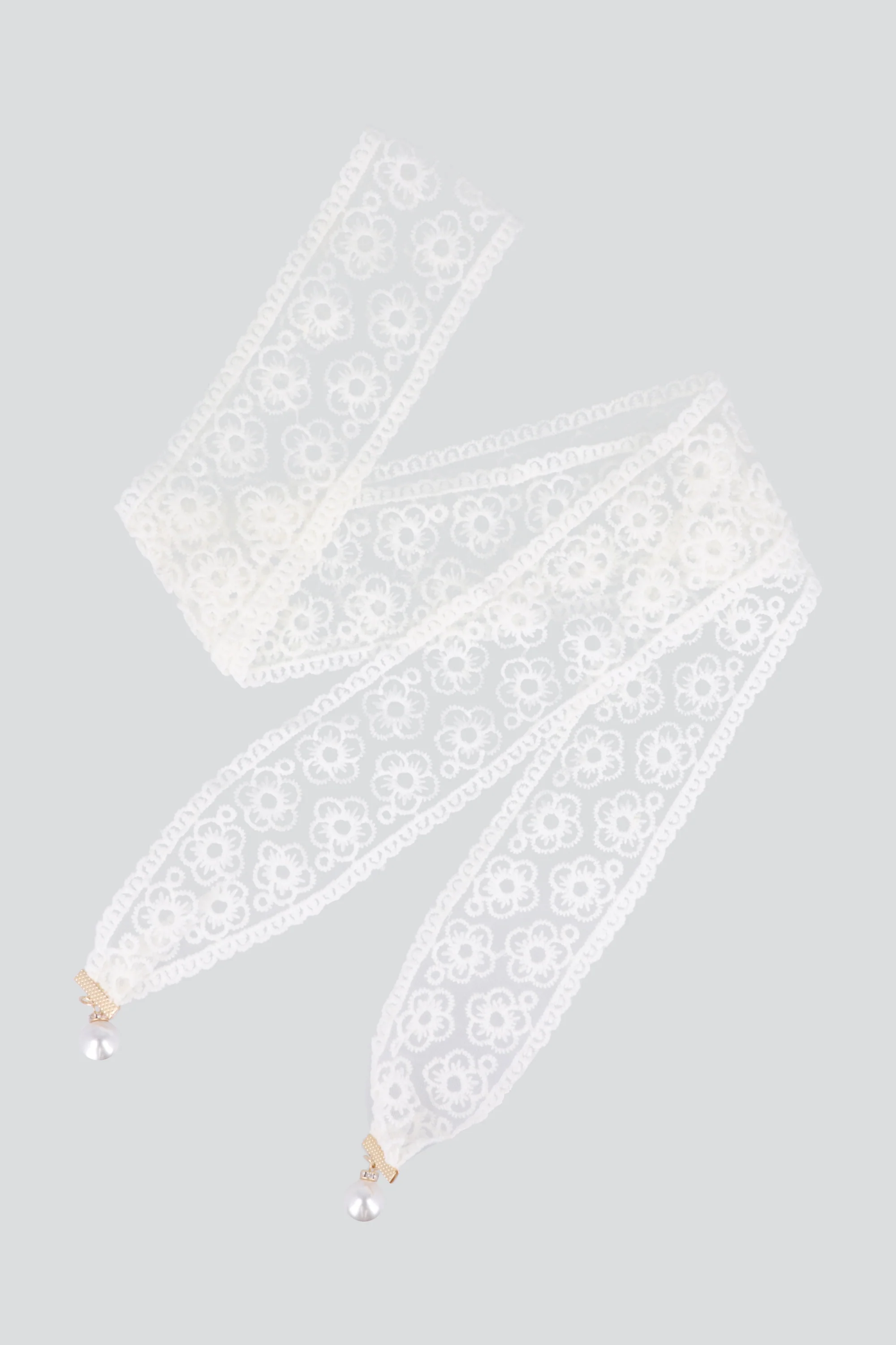 Cinturon lace perlas