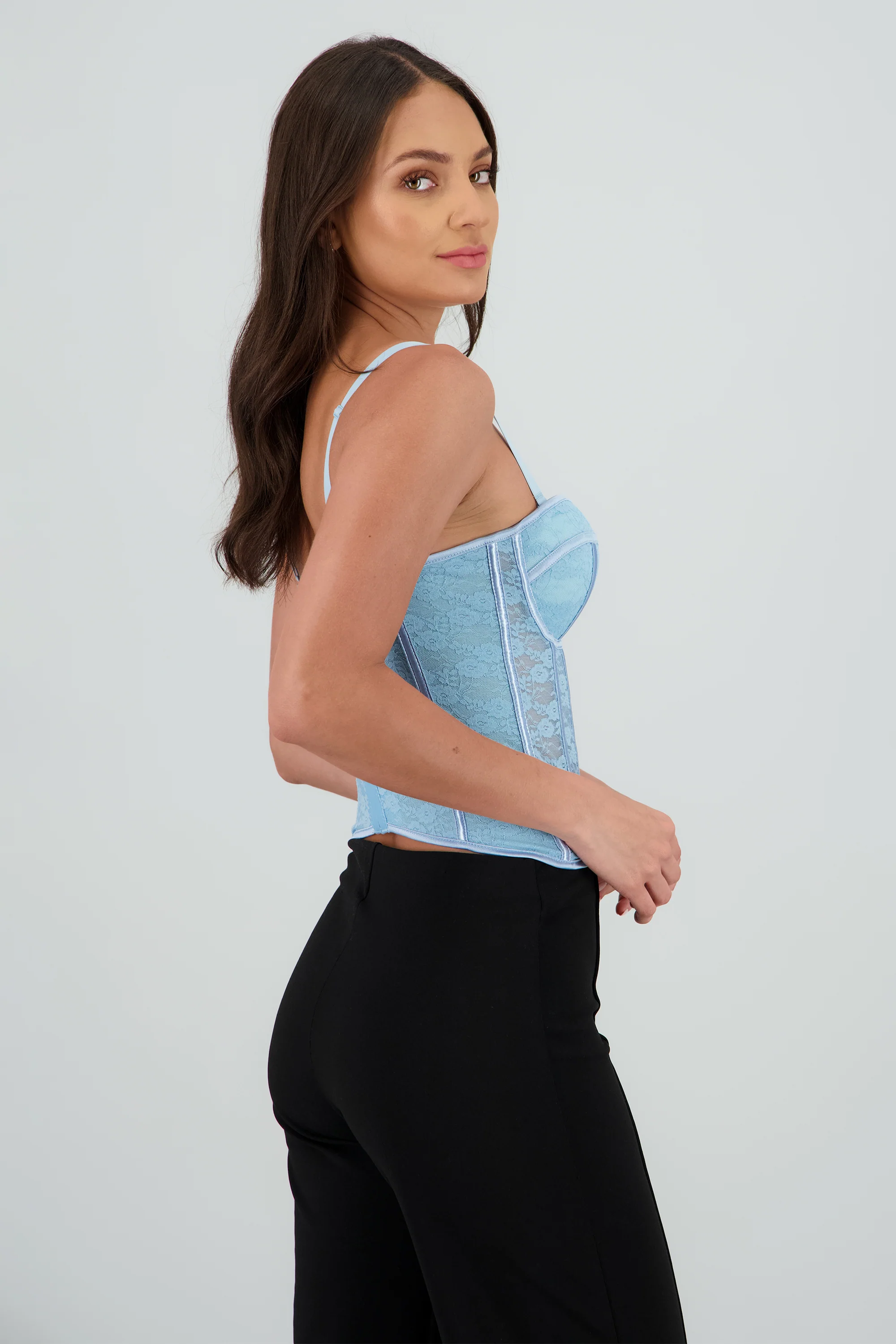 Corset copas encaje liso - Image 3