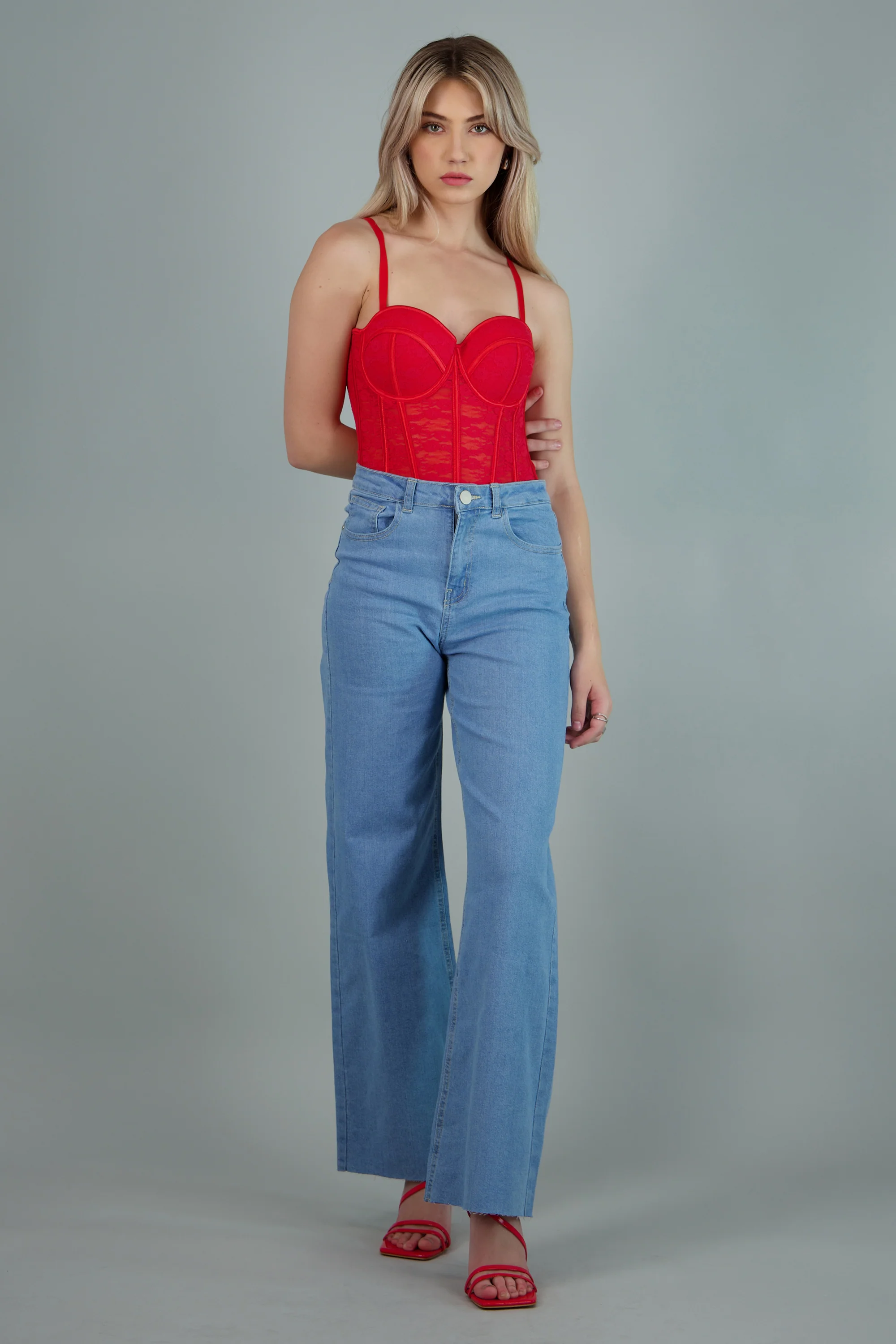 Corset copas encaje liso - Image 2