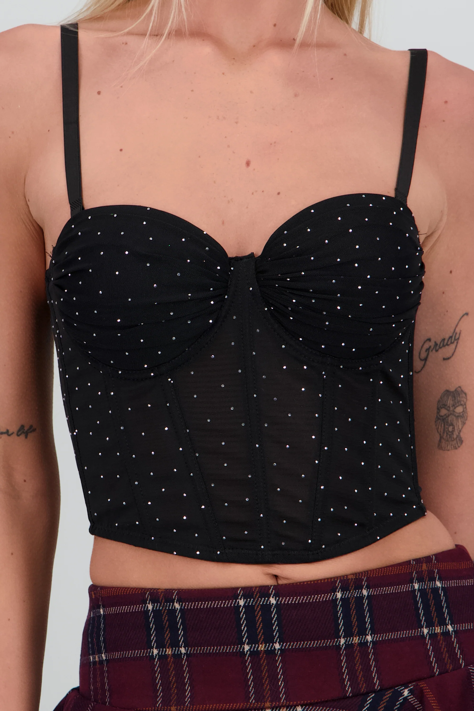 Corset de terciopelo con brillos - Image 5