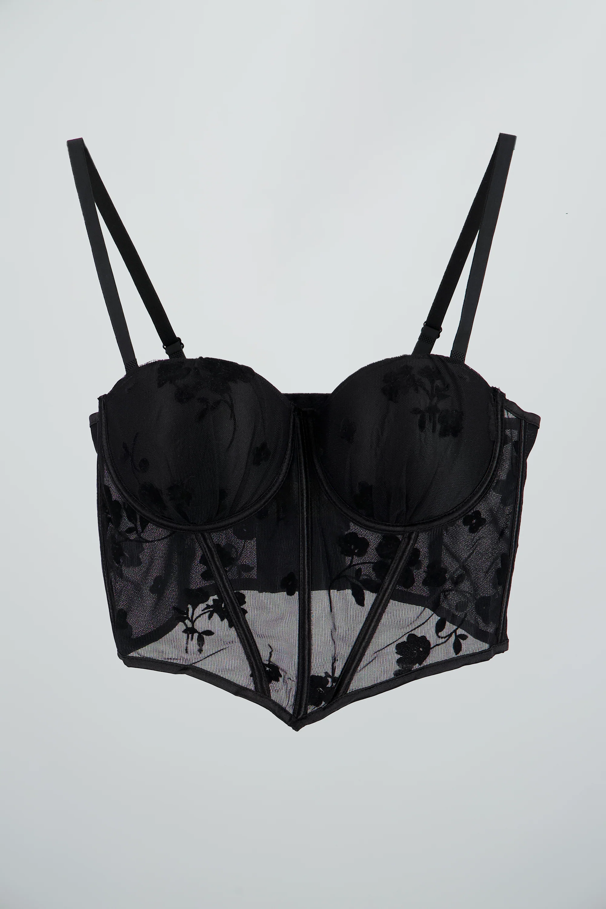 Corset mesh flock detalle plisado copas - Image 6