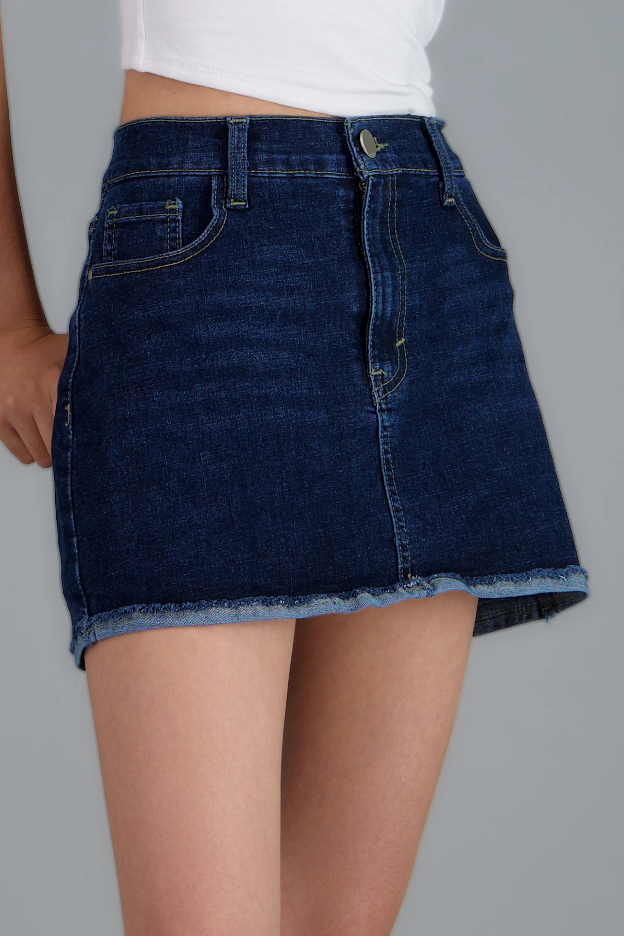 Denim skort basica dobladillo - Image 5