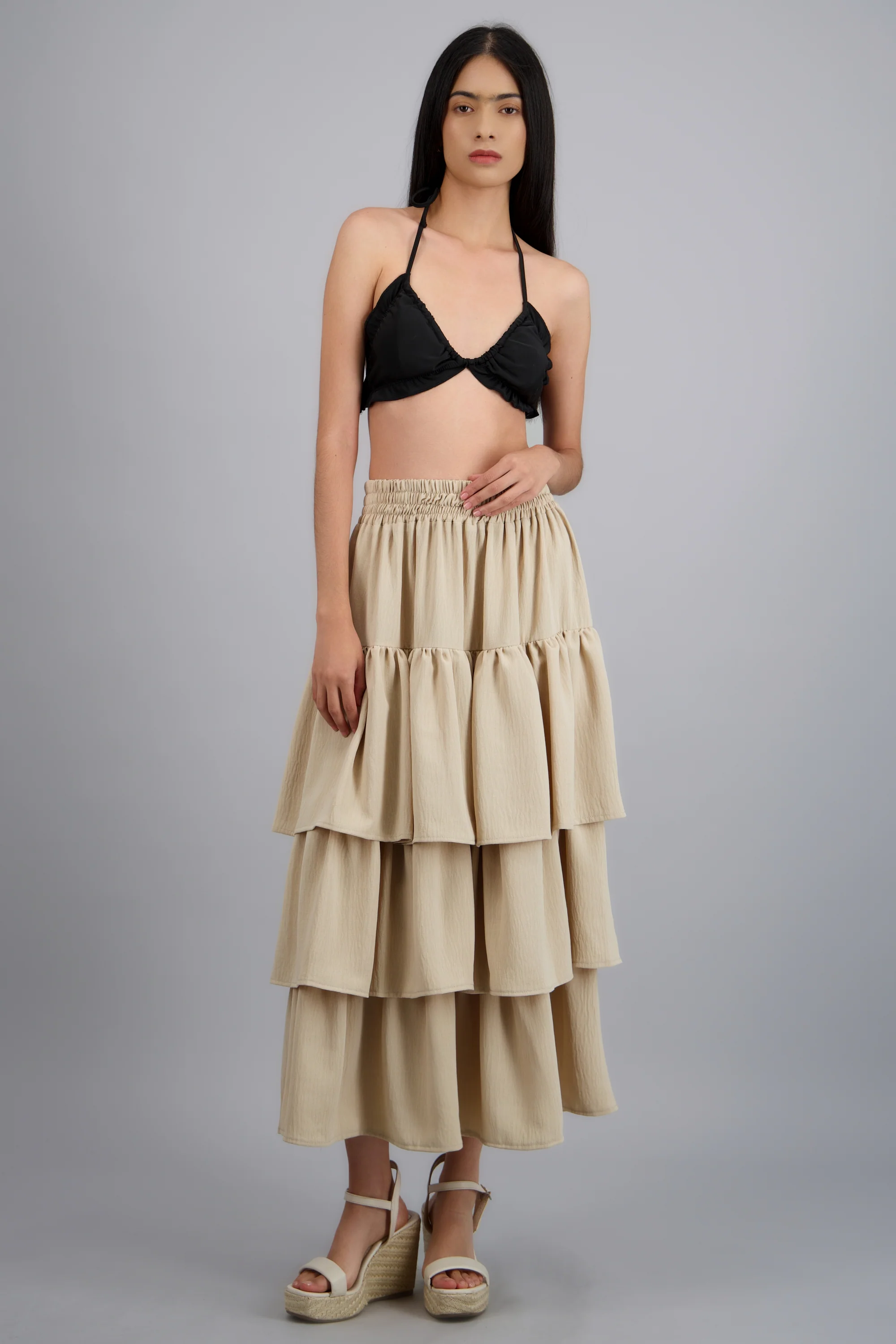 Falda maxi 3 olanes