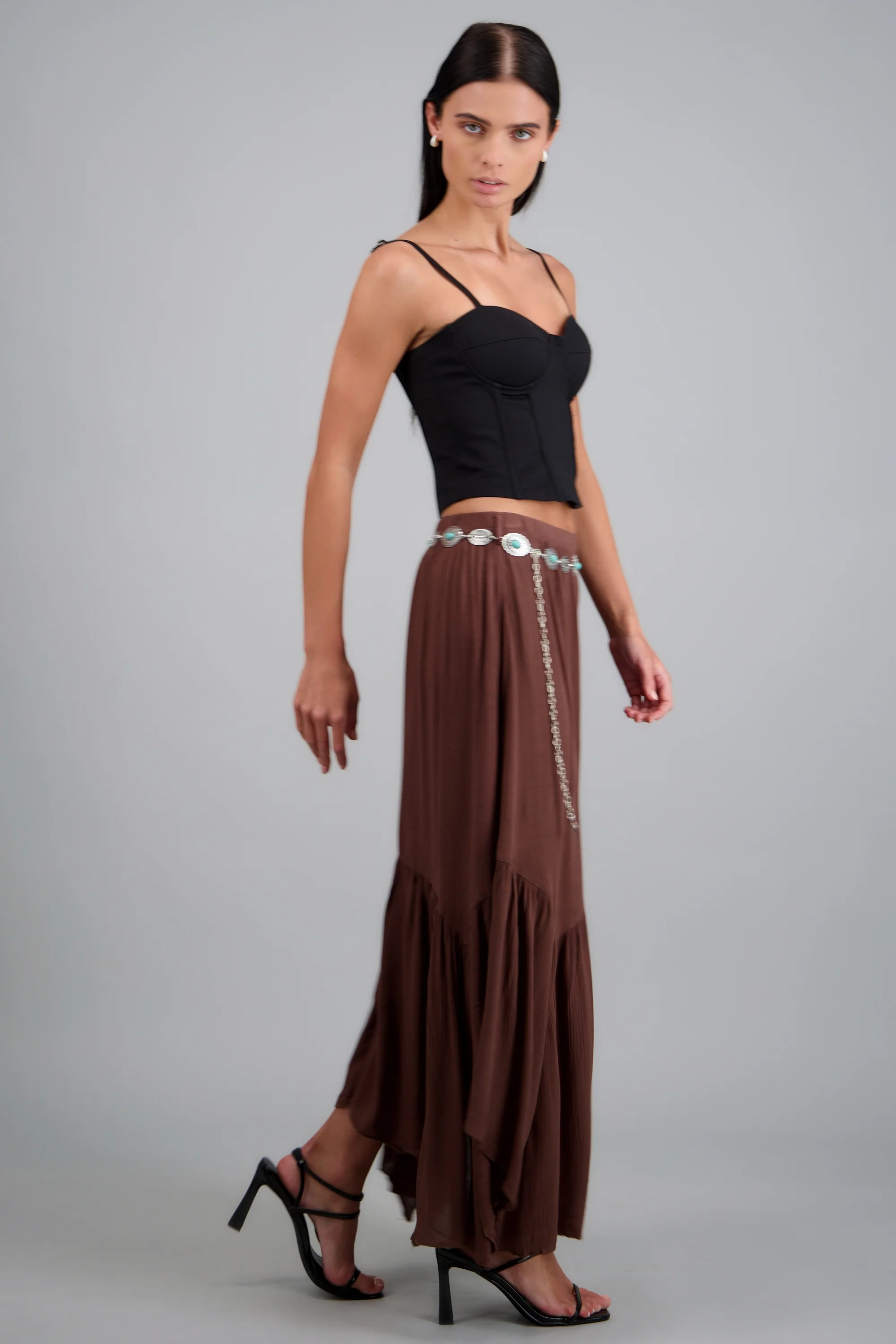 Falda maxi con cinturon - Image 3