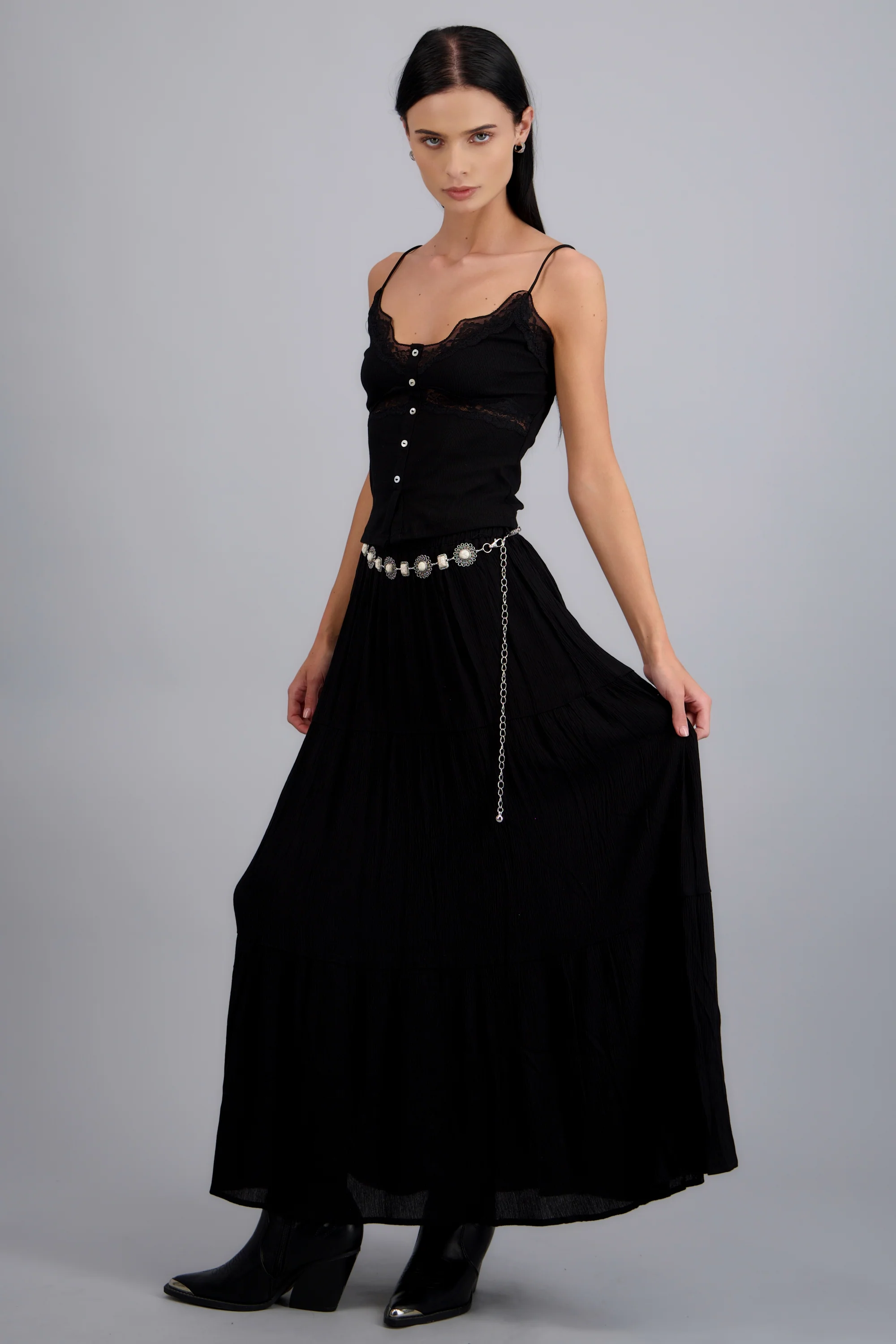 Falda maxi con detalle cinturon - Image 2