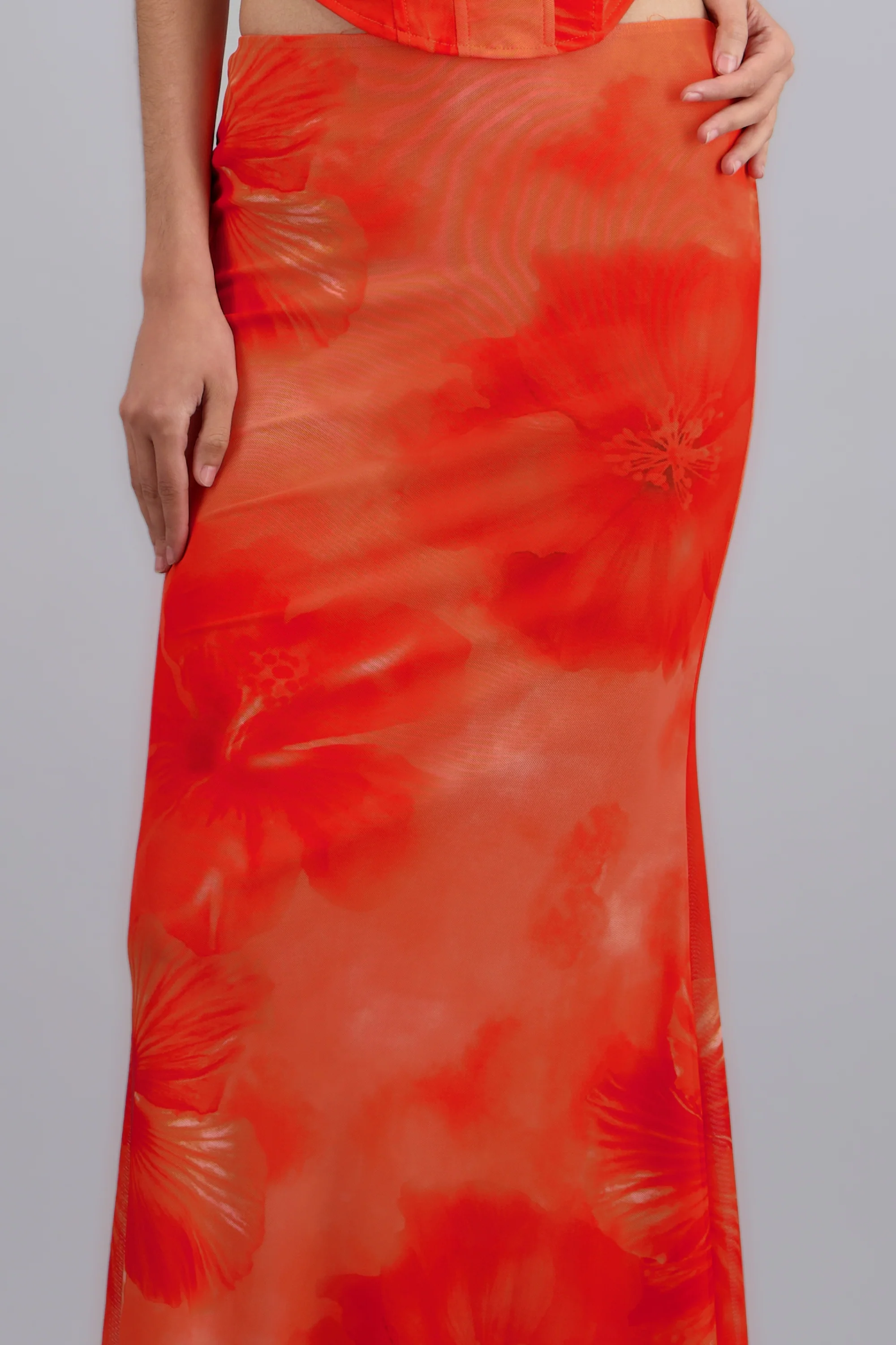 Falda maxi mesh estampado - Image 5