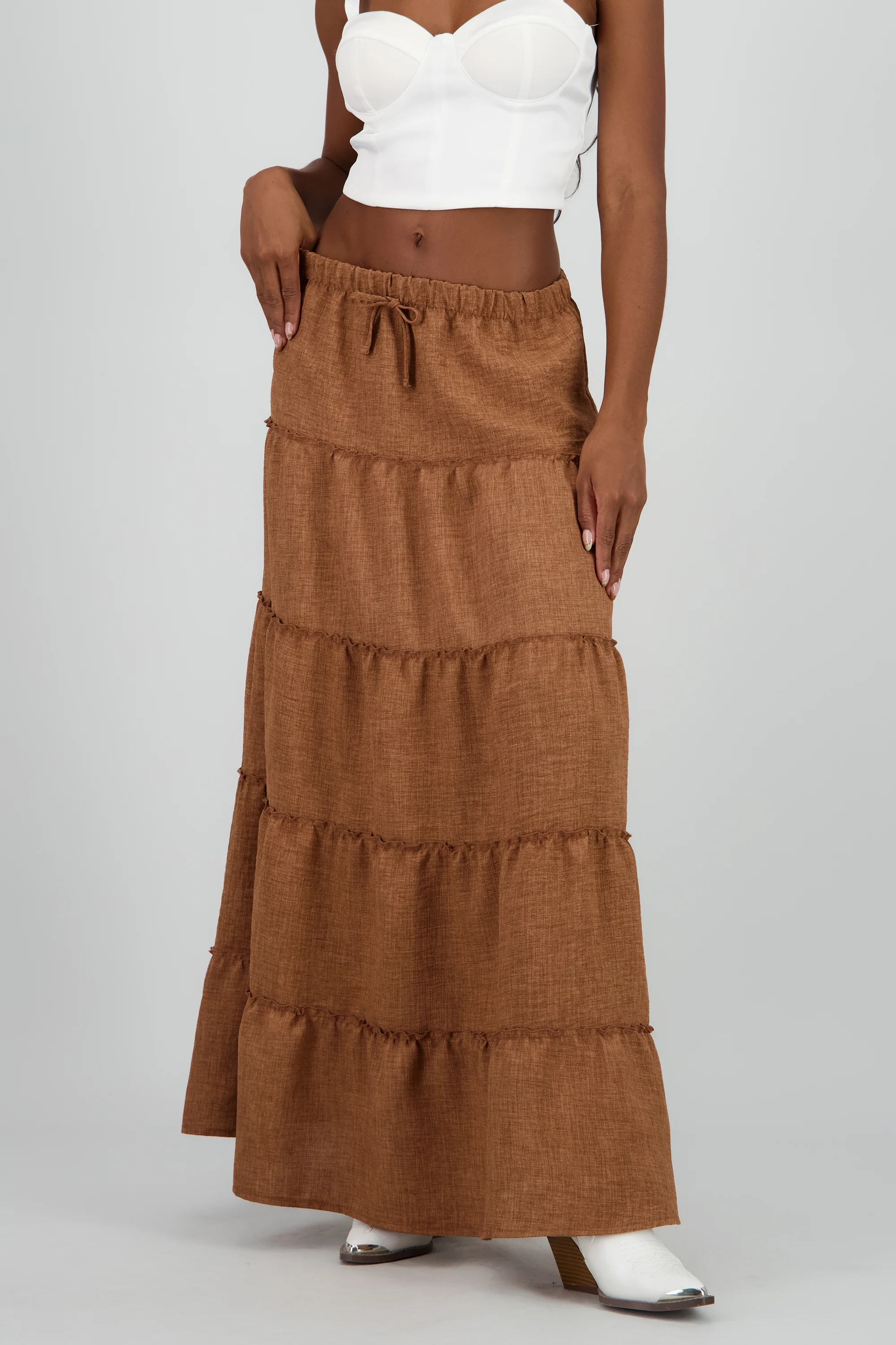 Falda maxi olanes con moño - Image 2
