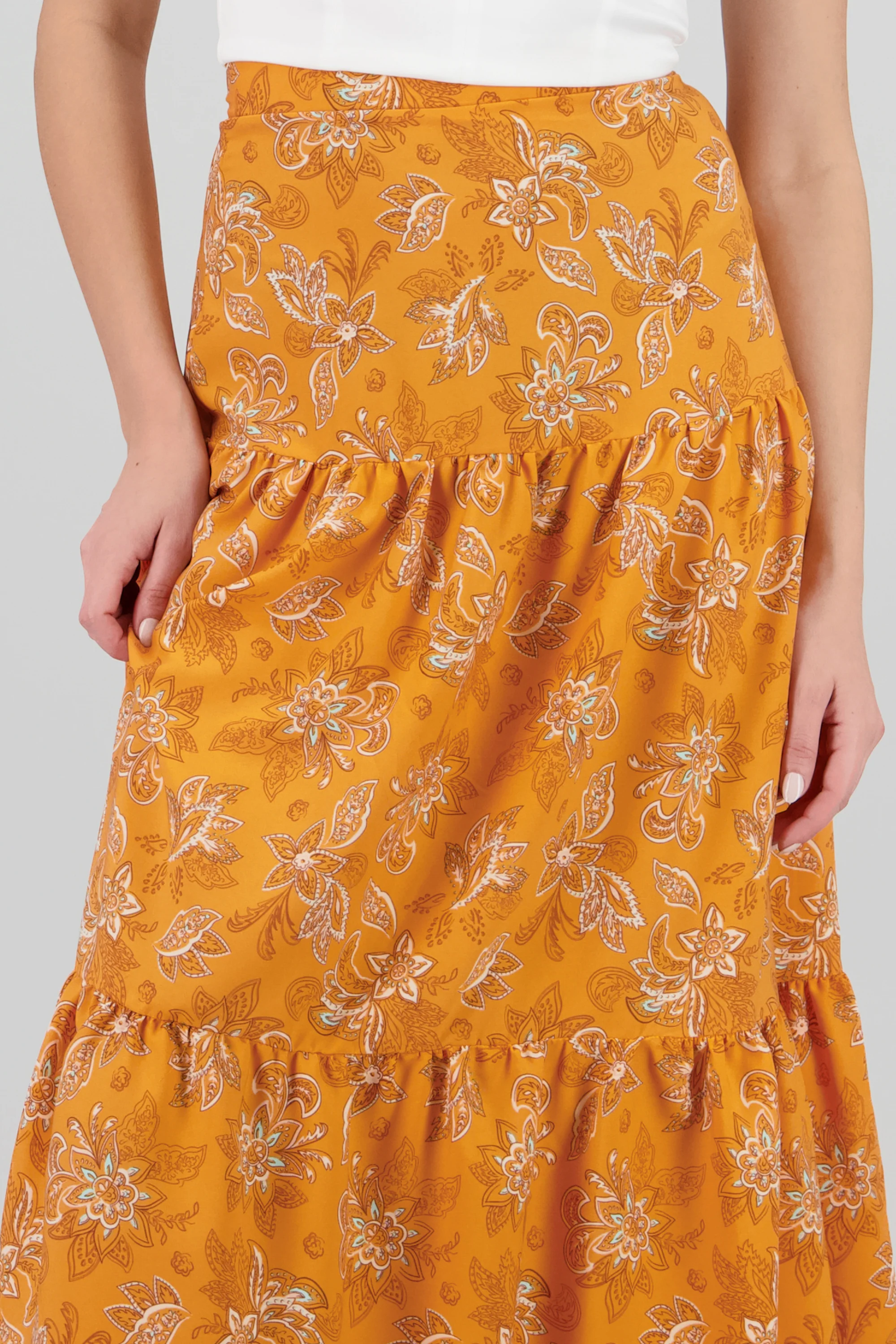 Falda maxi olanes estampado flores - Image 5